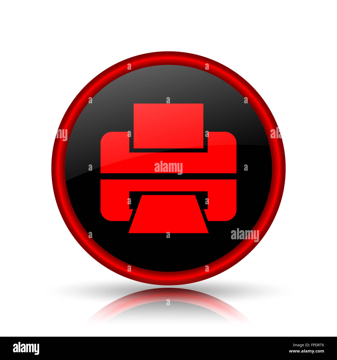 Printer icon red isolated on Cut Out Stock Images & Pictures - Alamy