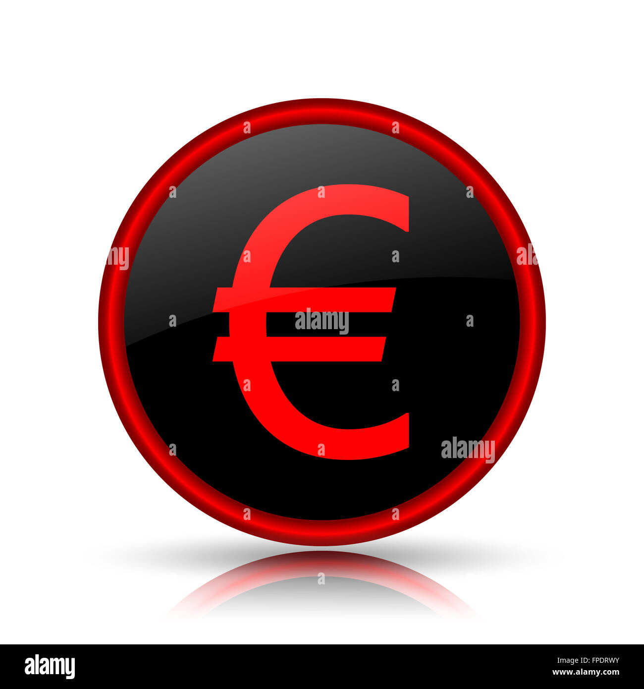 Euro icon. Internet button on white background Stock Photo - Alamy