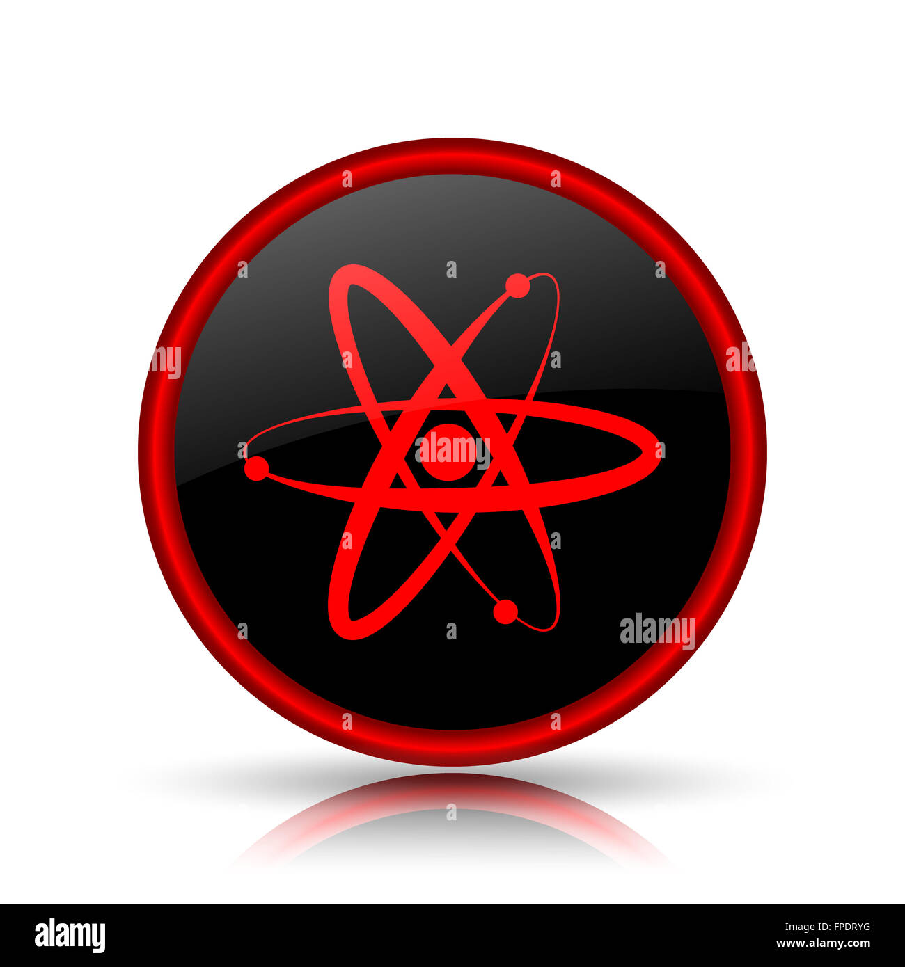 Atoms icon. Internet button on white background Stock Photo - Alamy