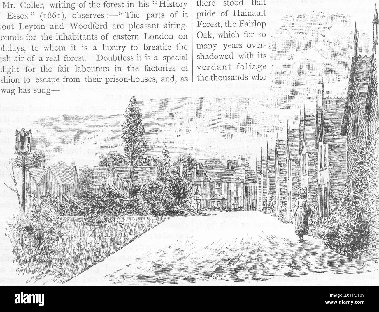 HAINAULT: Barkingside: Dr Barnardo's Homes, antique print 1888 Stock Photo
