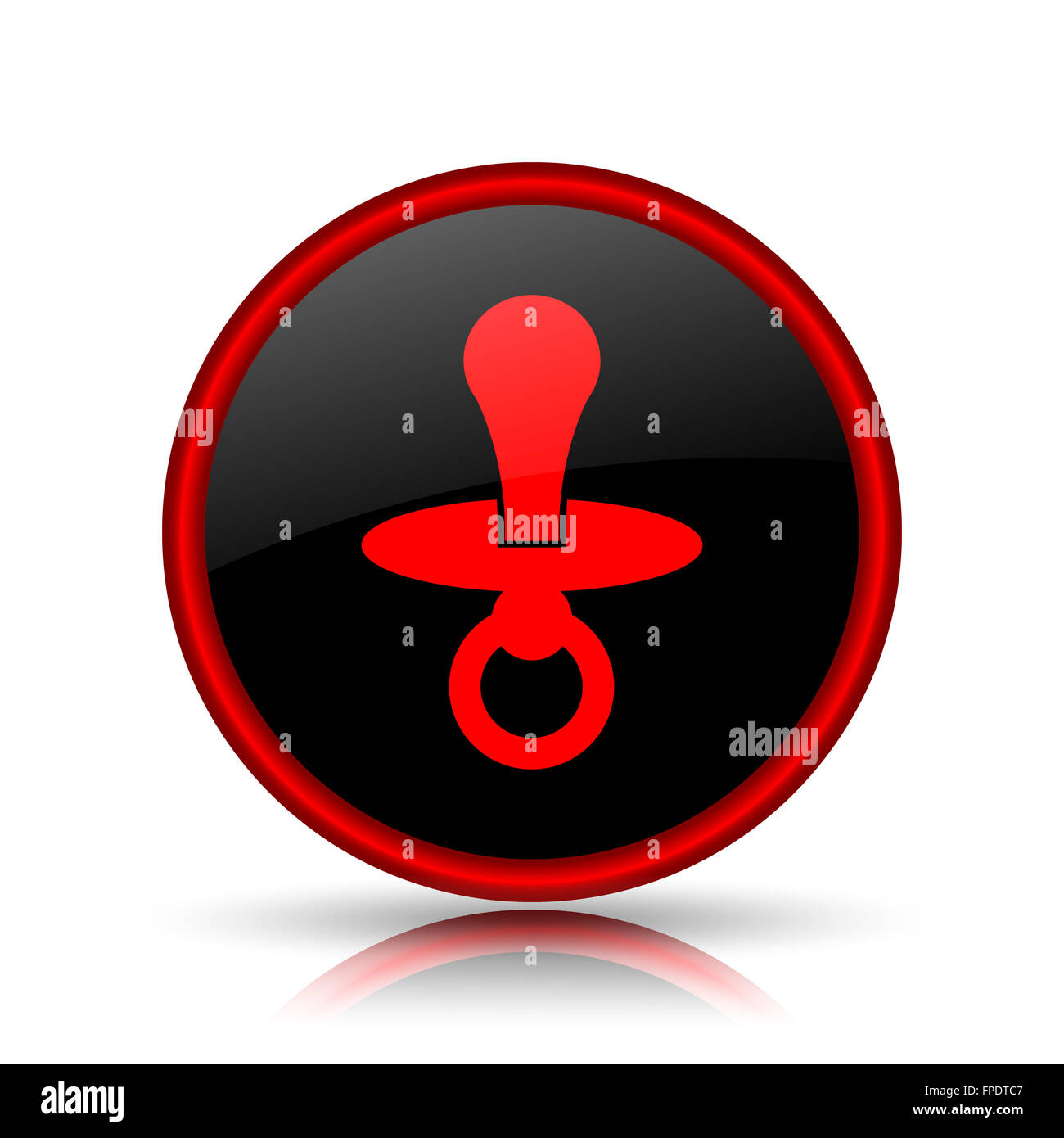 Pacifier icon. Internet button on white background Stock Photo - Alamy