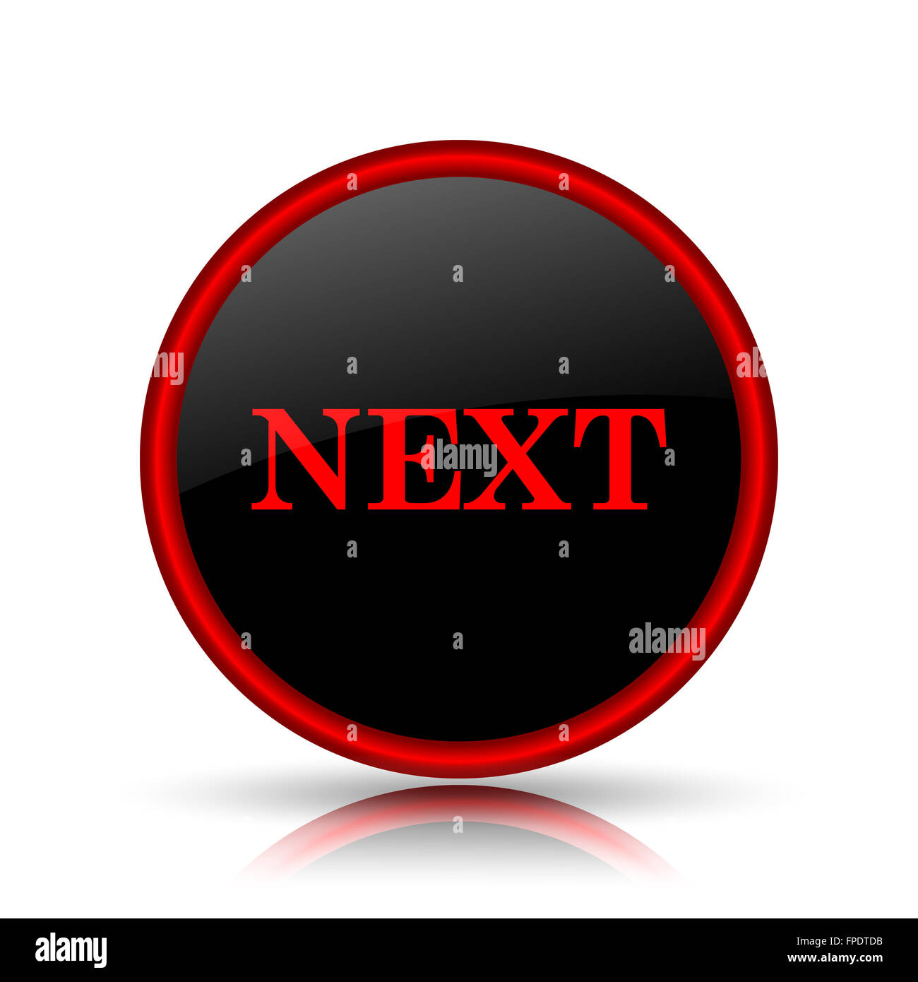 Next icon. Internet button on white background Stock Photo - Alamy