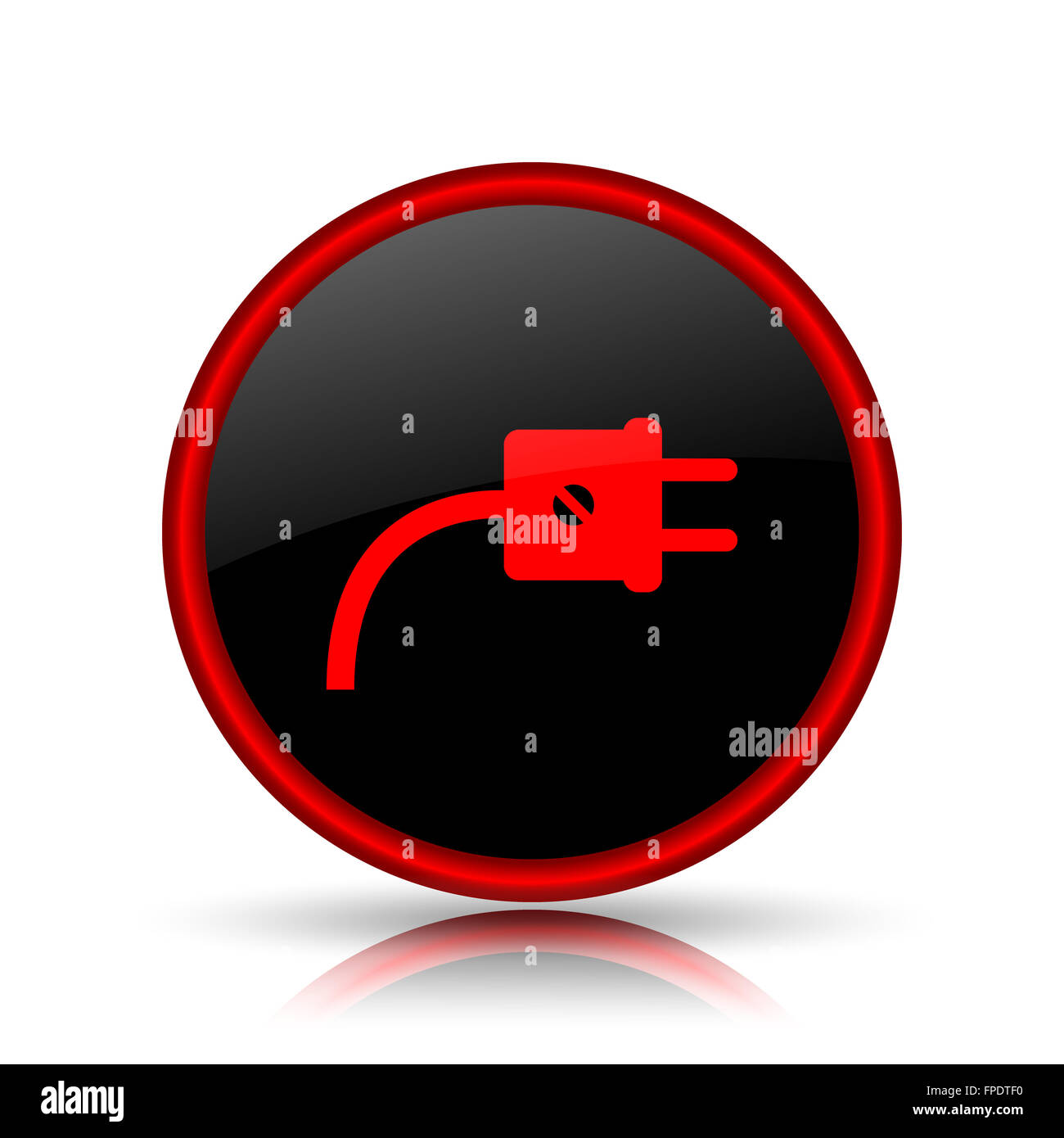 Plug icon. Internet button on white background Stock Photo - Alamy