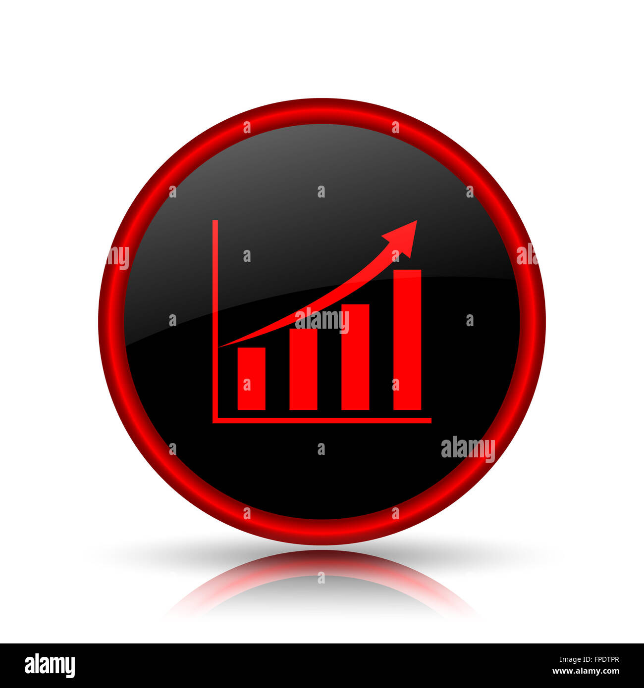 Chart icon. Internet button on white background Stock Photo - Alamy