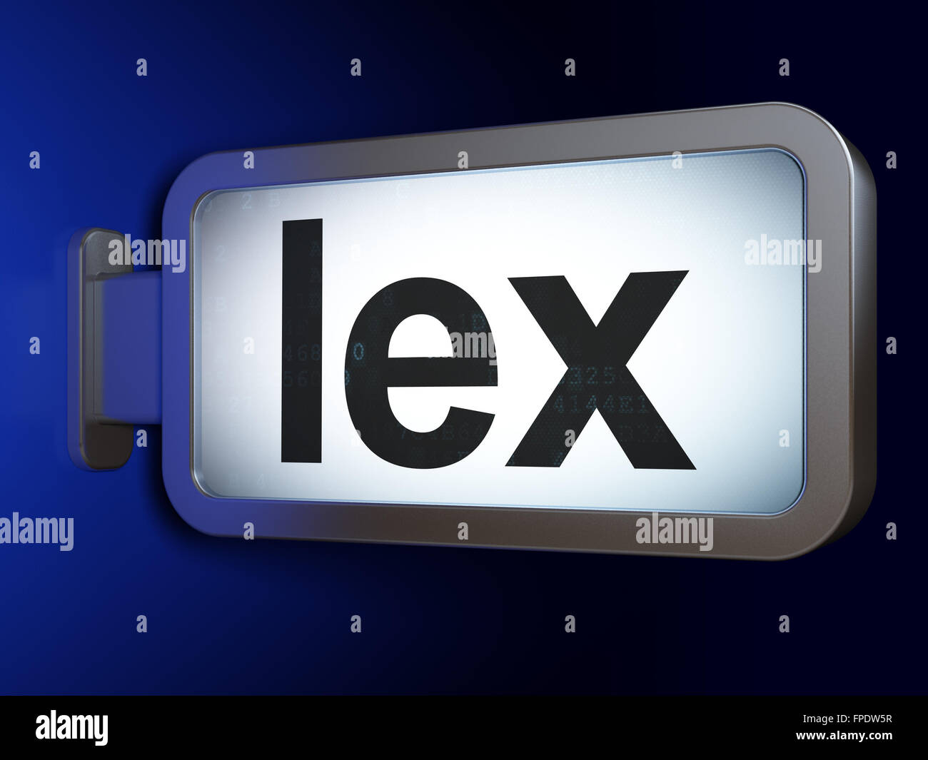 Law concept: Lex on billboard background Stock Photo - Alamy
