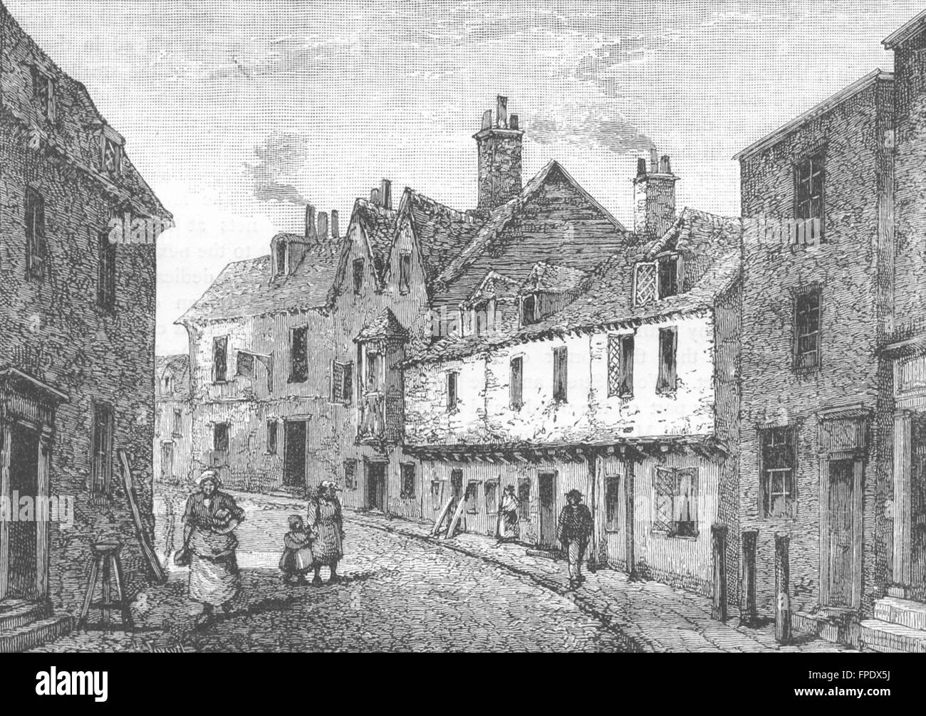 WOOLWICH Nile Street, Woolwich, antique print 1888 Stock Photo Alamy