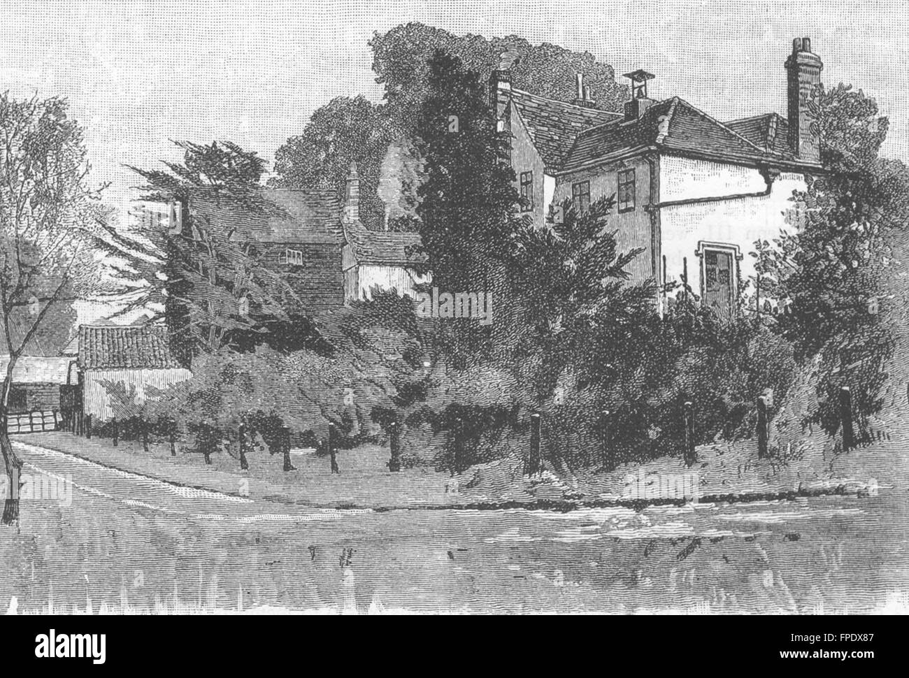 CHISLEHURST Scadbury, antique print 1888 Stock Photo Alamy