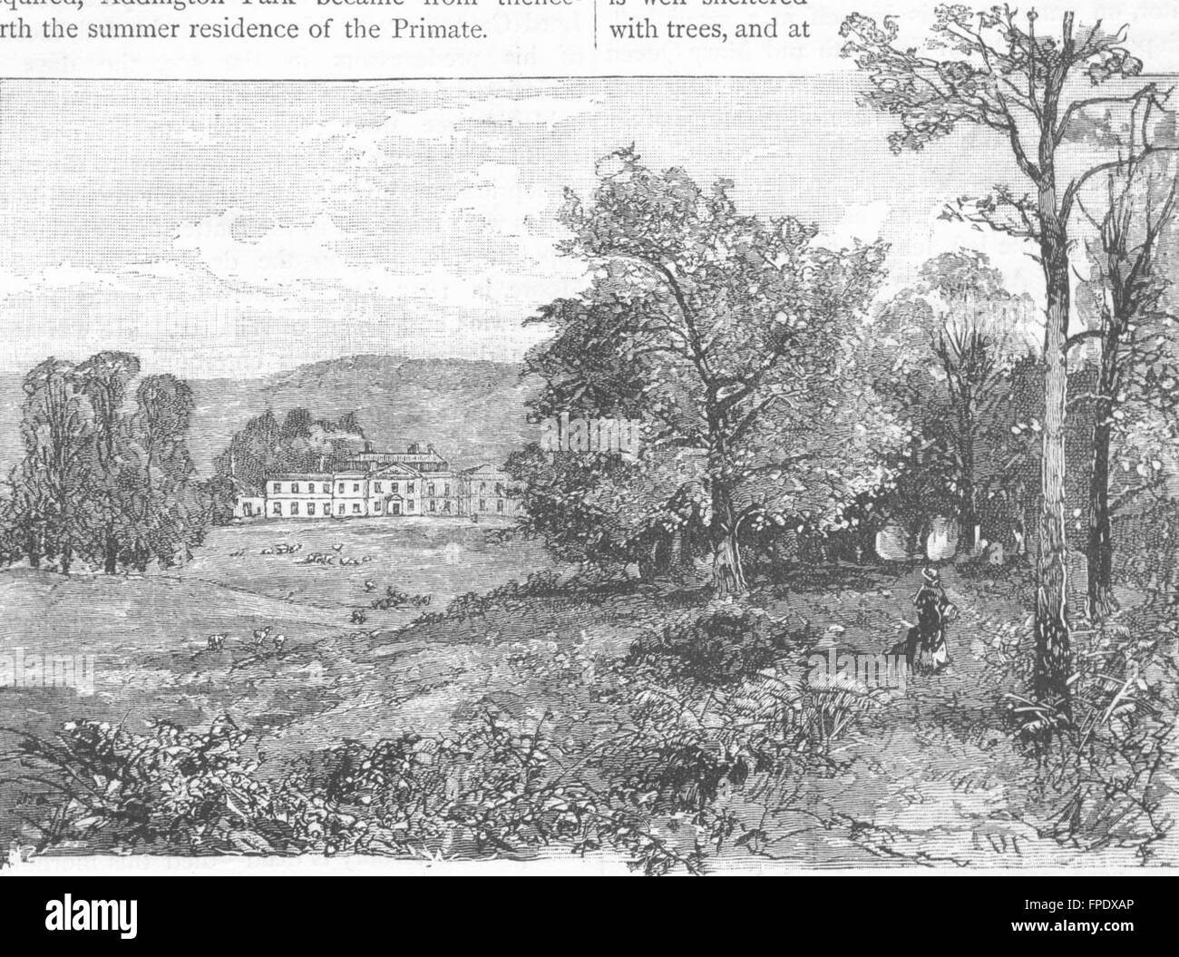 ADDINGTON Addington, antique print 1888 Stock Photo Alamy