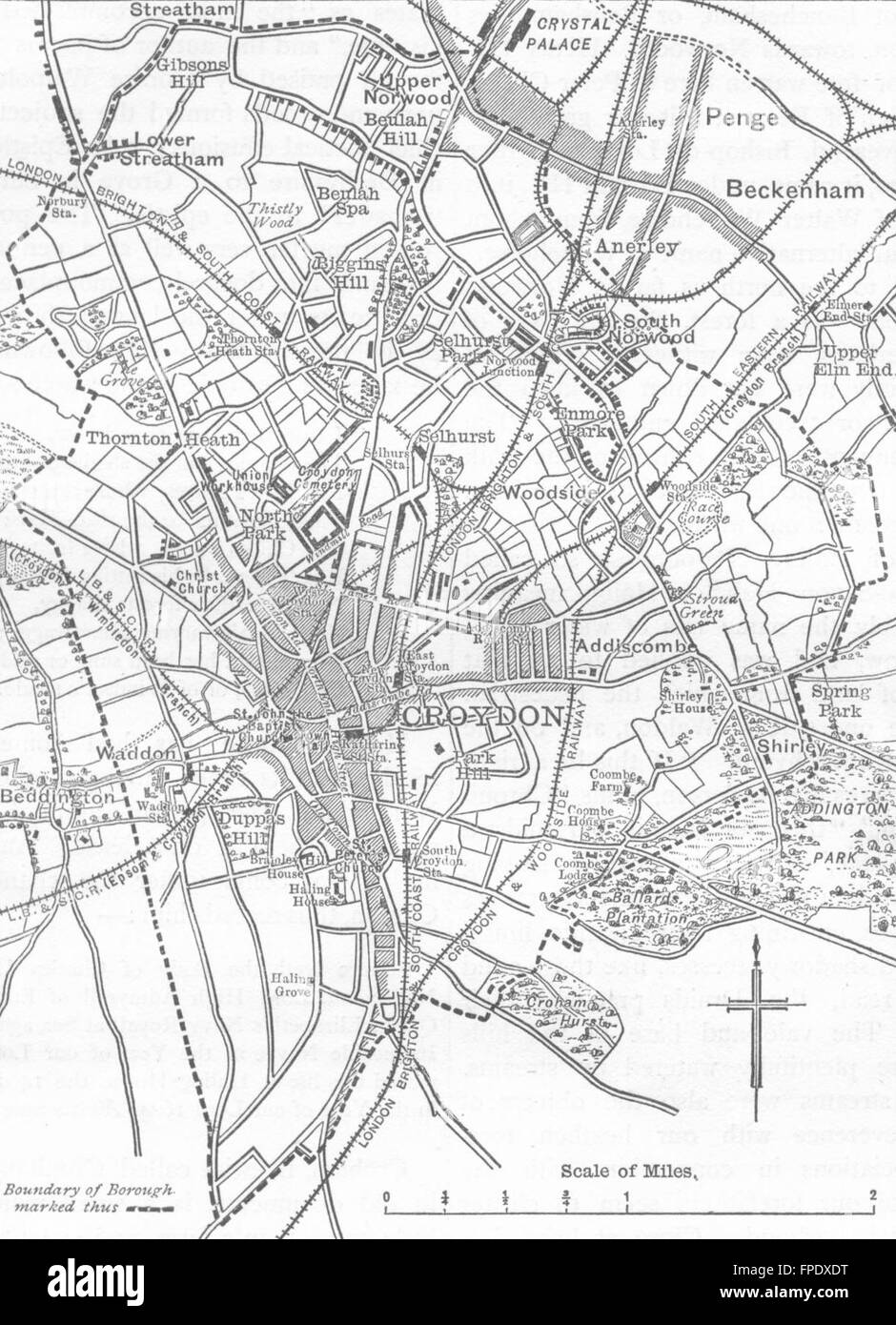 Map of croydon Black and White Stock Photos & Images Alamy