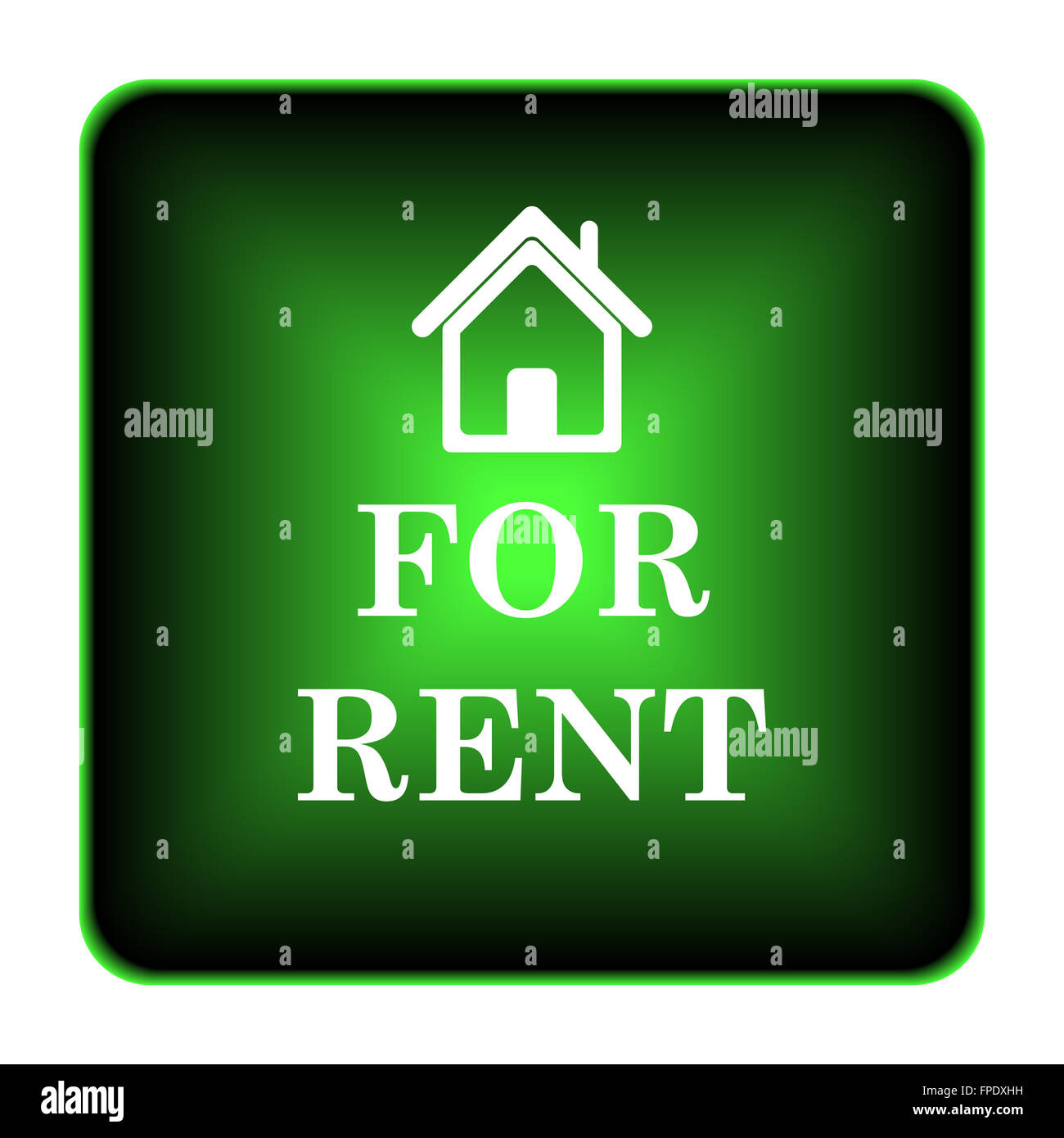 For rent icon. Internet button on white background Stock Photo - Alamy