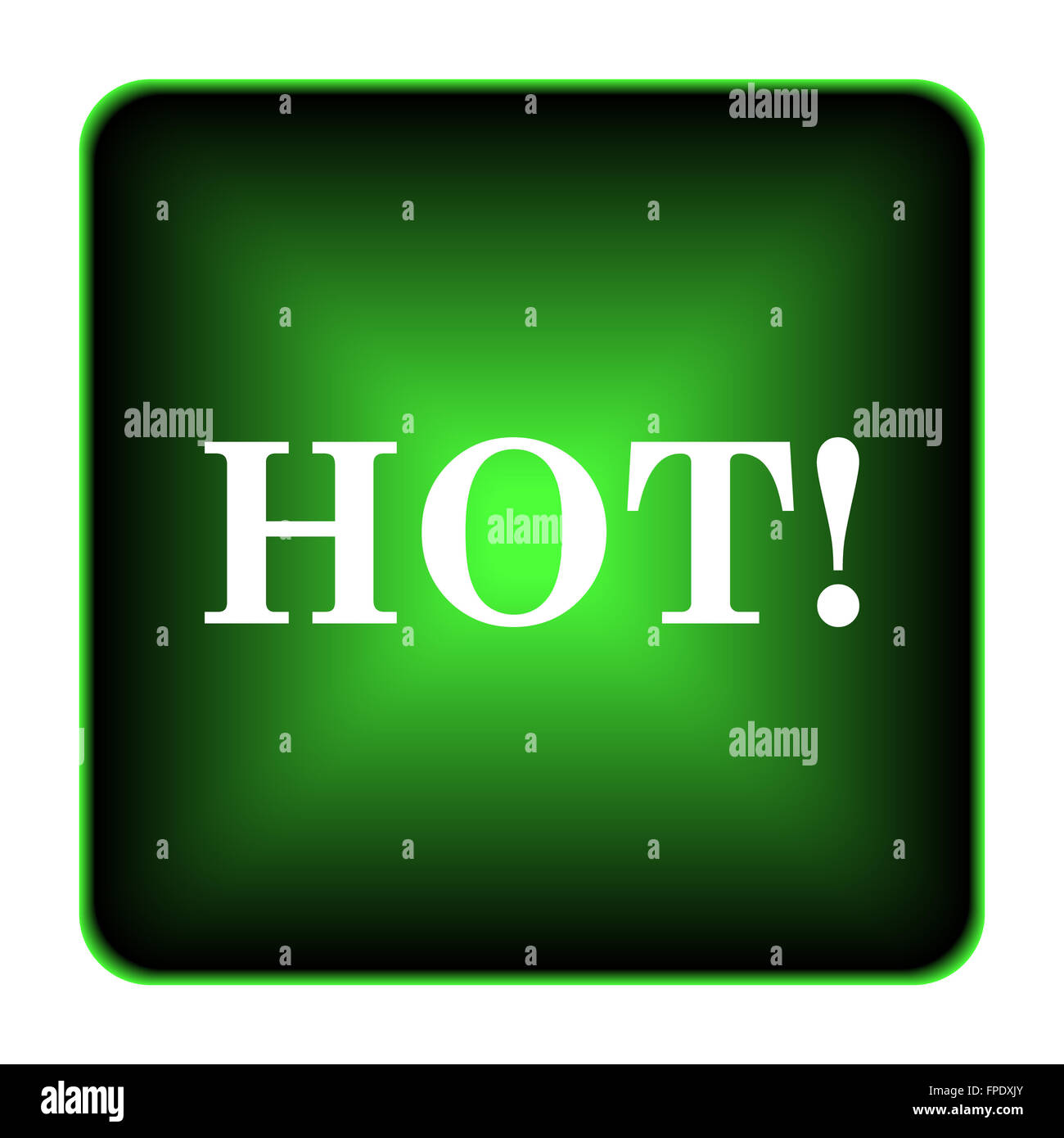 Hot icon. Internet button on white background Stock Photo - Alamy