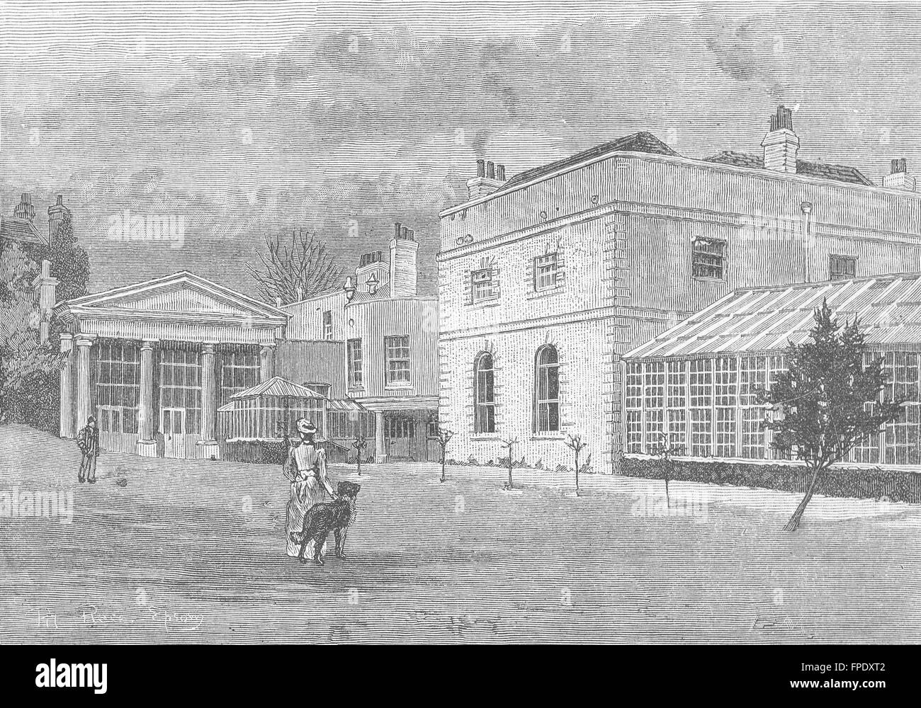 EPSOM Pit Place. Surrey, antique print 1888 Stock Photo Alamy