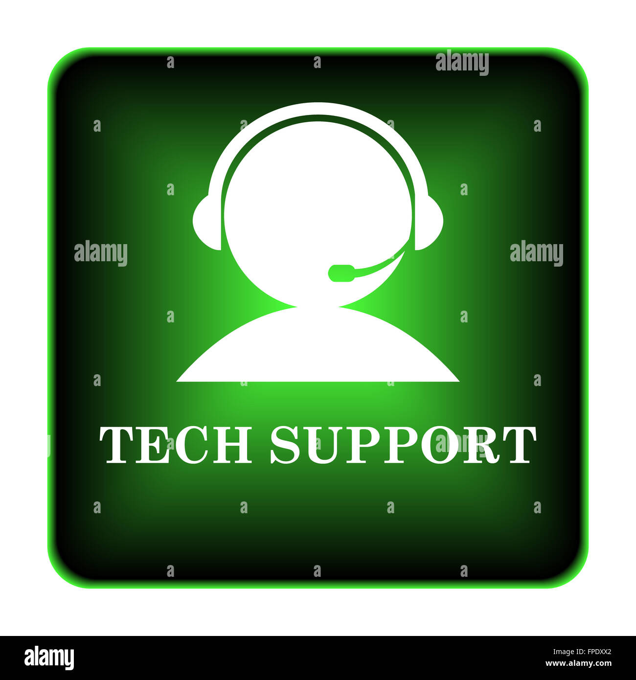 Tech Support Icon Internet Button On White Background Stock Photo Alamy