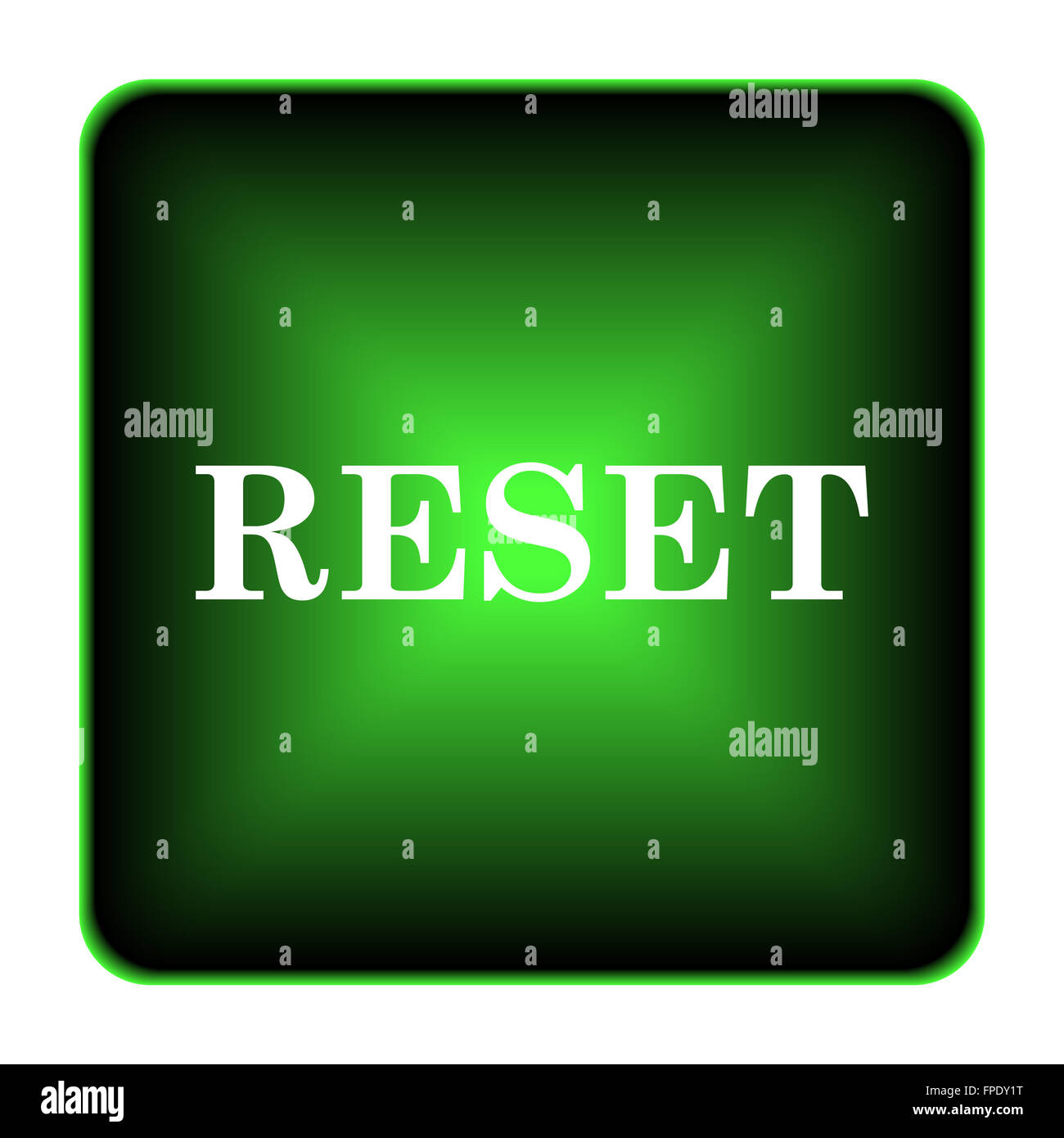 Reset icon. Internet button on white background Stock Photo - Alamy