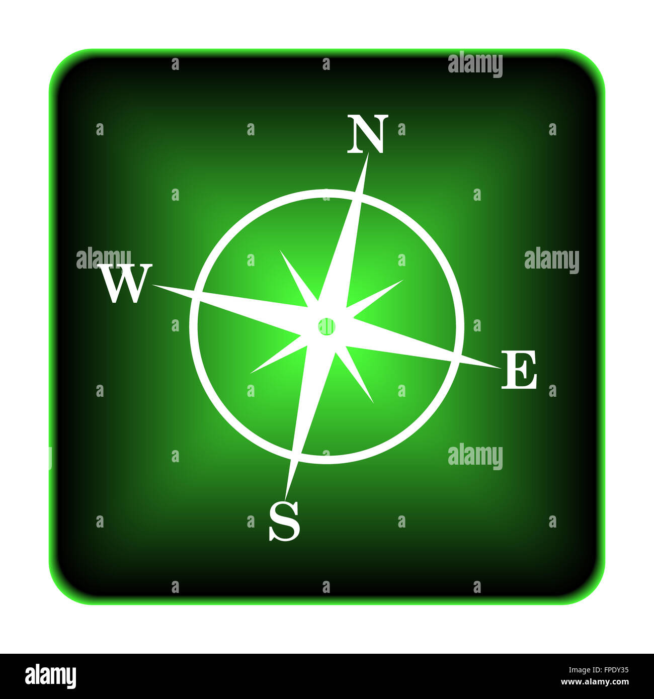 Compass icon. Internet button on white background Stock Photo - Alamy