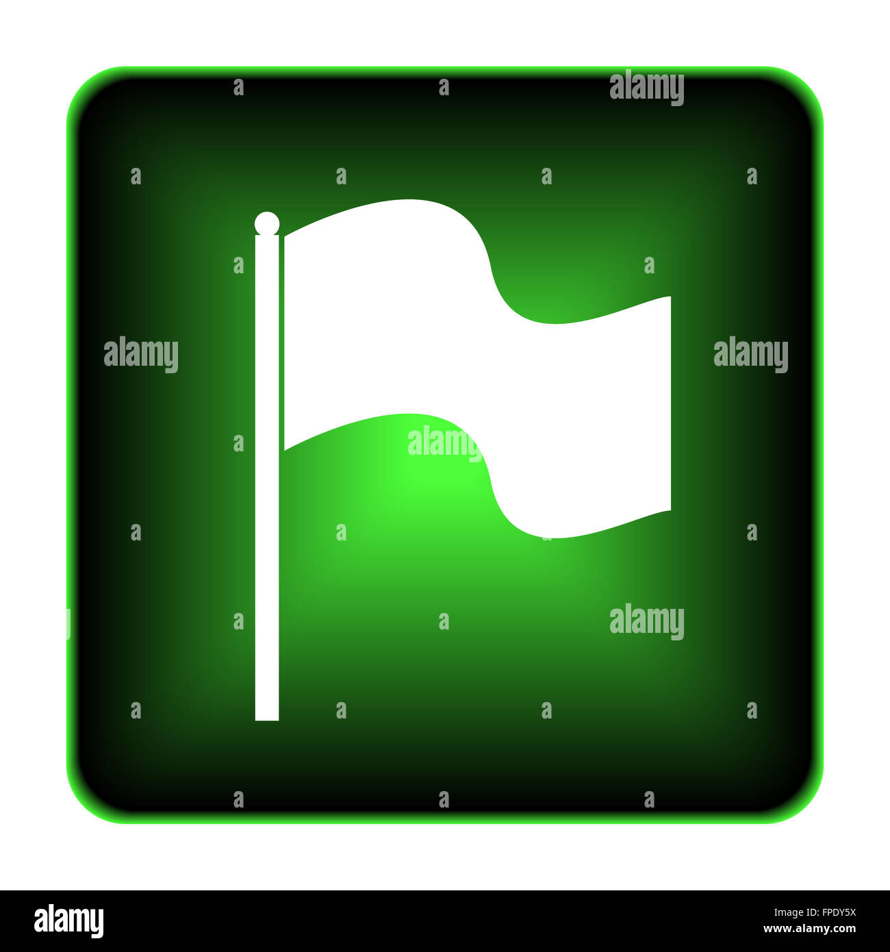 Flag icon. Internet button on white background Stock Photo - Alamy