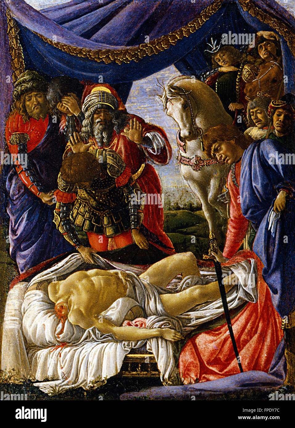 Sandro Botticelli - La scoperta del cadavere di Oloferne e Il ritorno di Giuditta Stock Photo