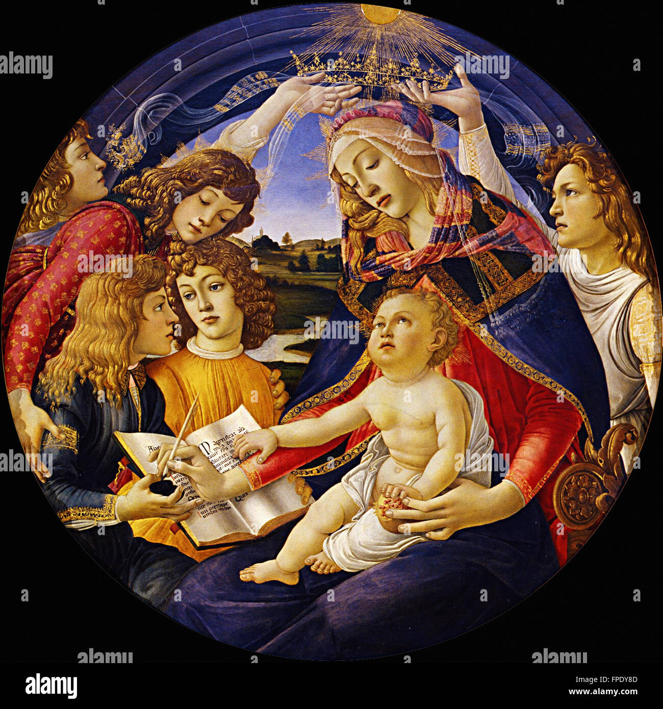 Sandro Botticelli - Madonna del Magnificat Stock Photo