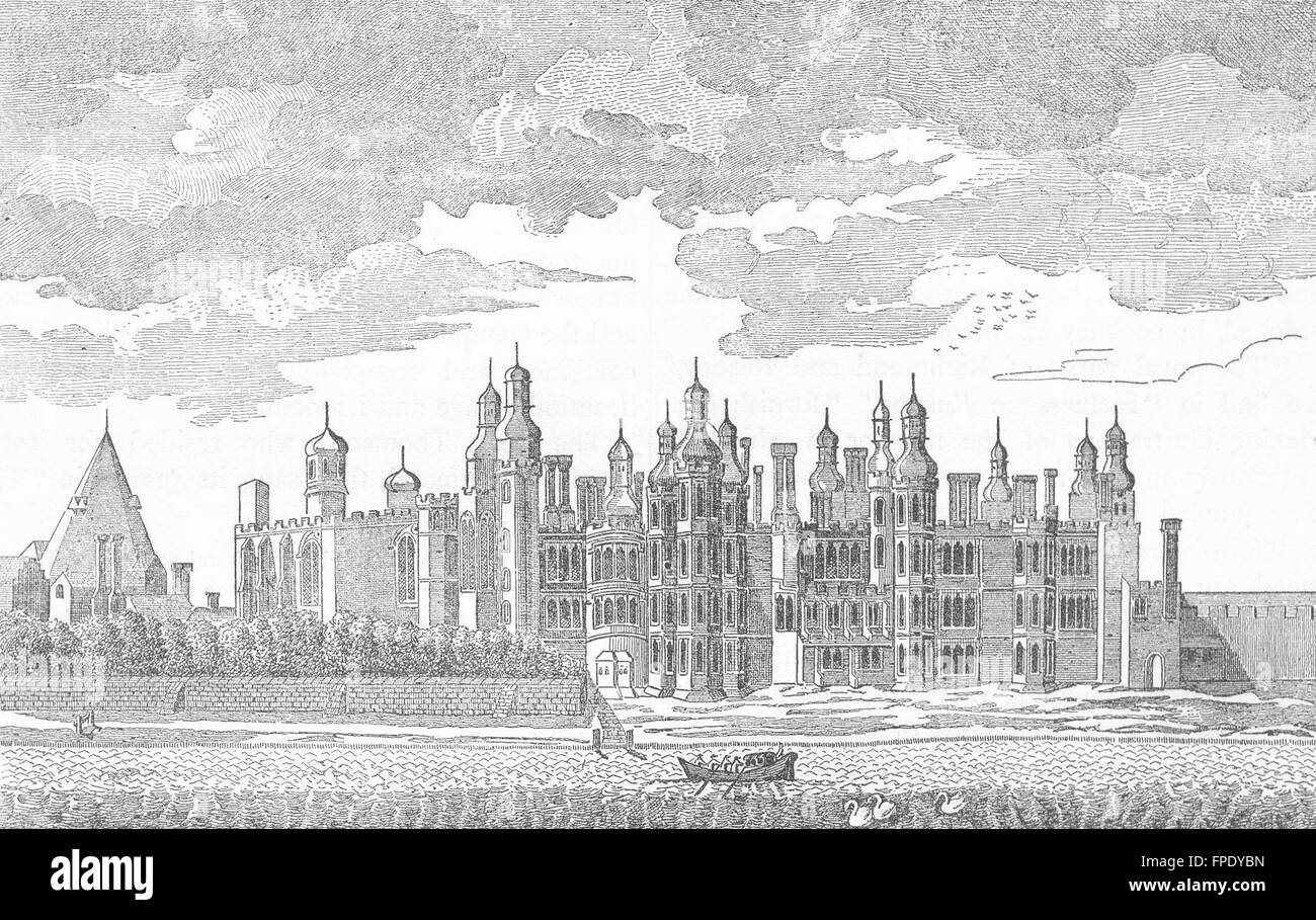 from a 1765 print Old Richmond Palace RICHMOND as built by Henry VII 1888