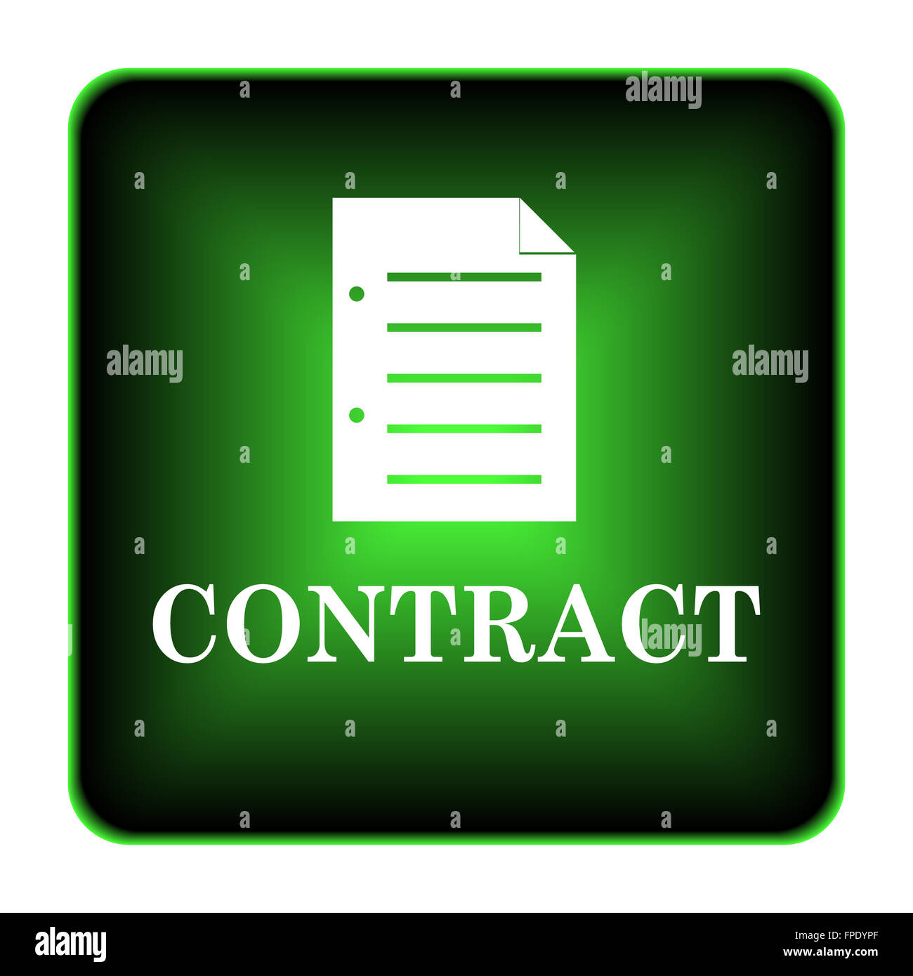 Contract icon. Internet button on white background Stock Photo - Alamy