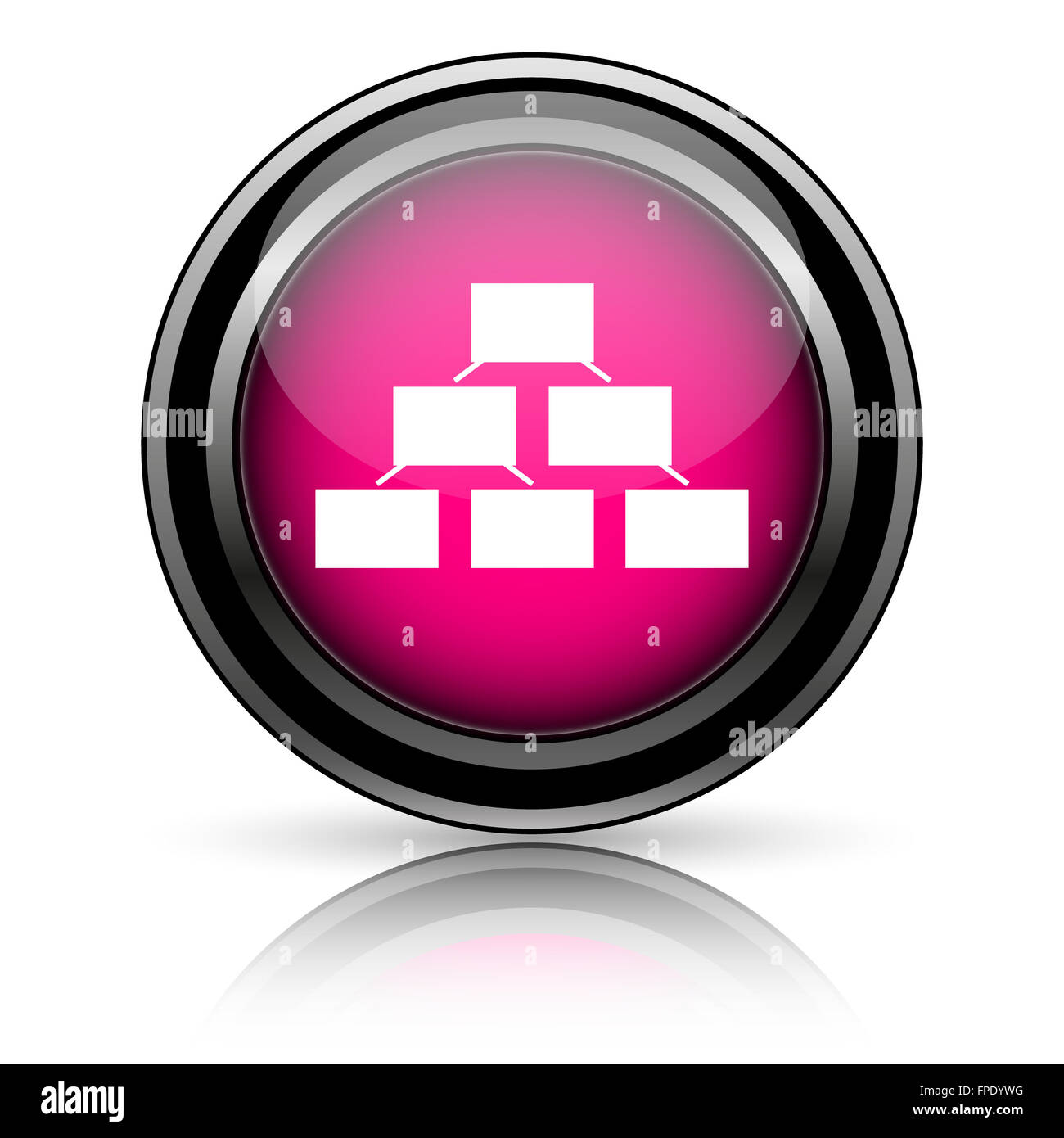 Organizational chart icon. Internet button on white background Stock ...