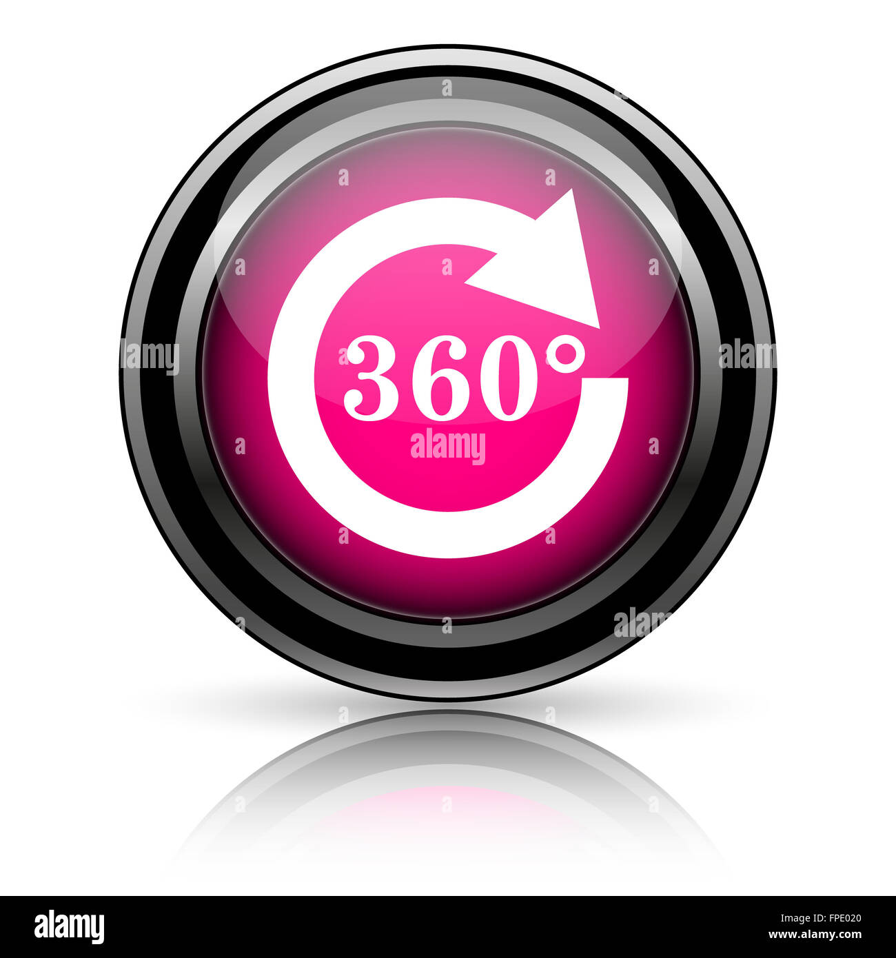 Reload 360 icon. Internet button on white background Stock Photo - Alamy