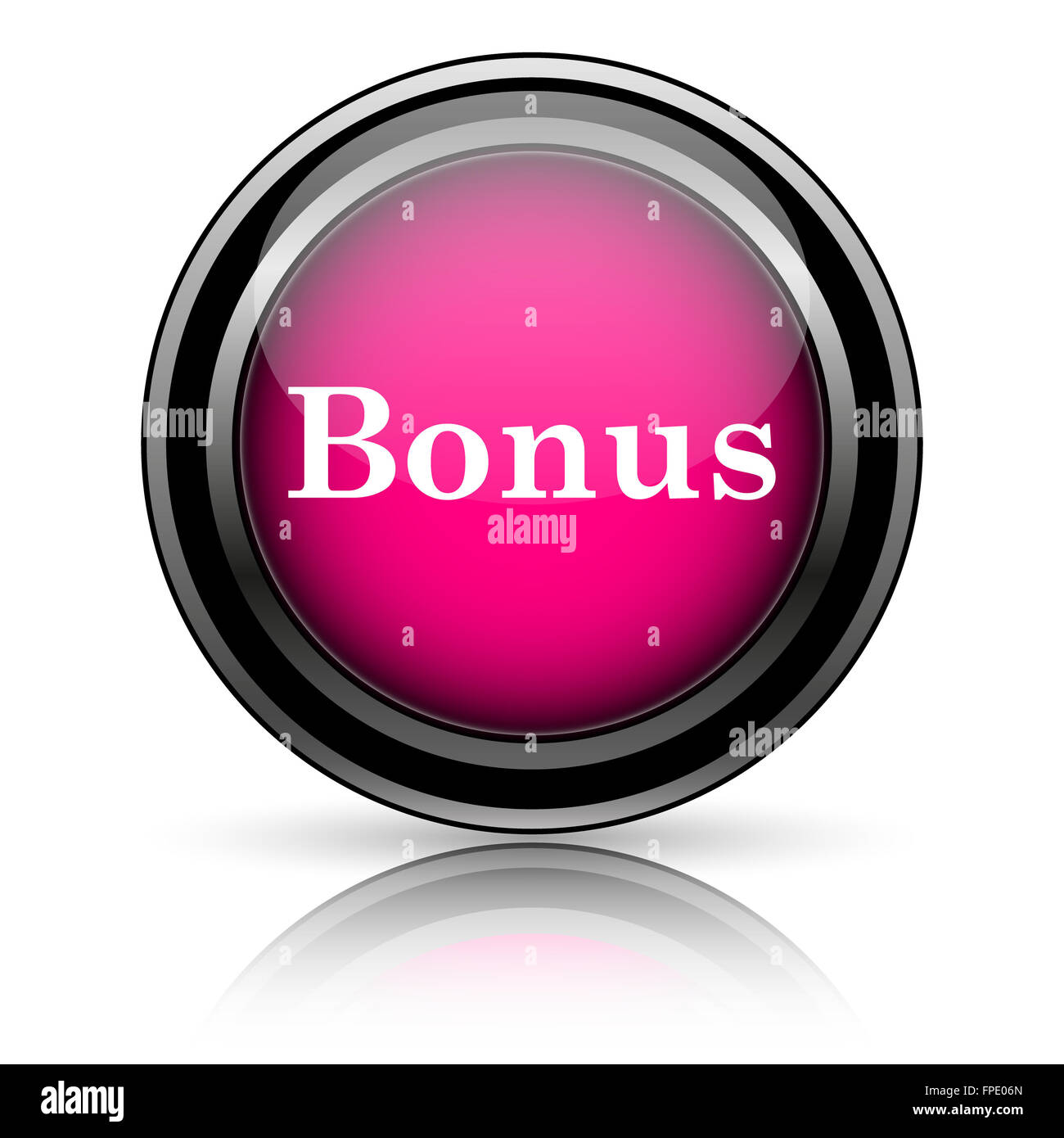 Bonus icon. Internet button on white background Stock Photo - Alamy