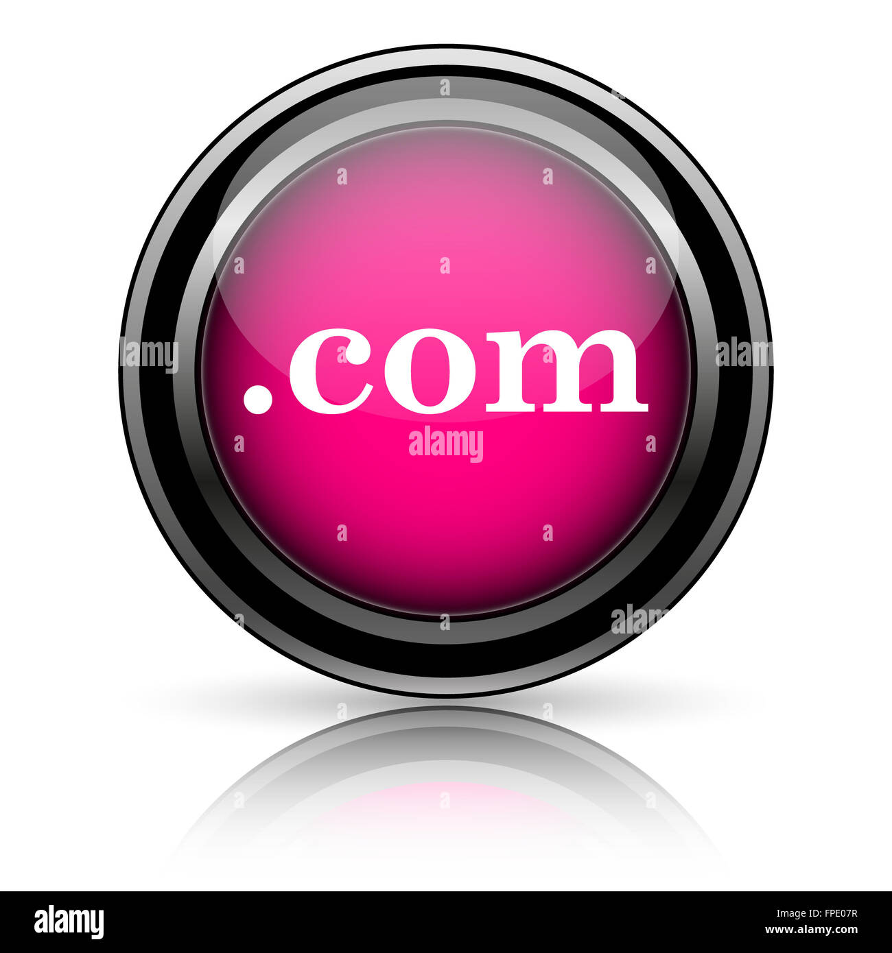 .com icon. Internet button on white background Stock Photo - Alamy