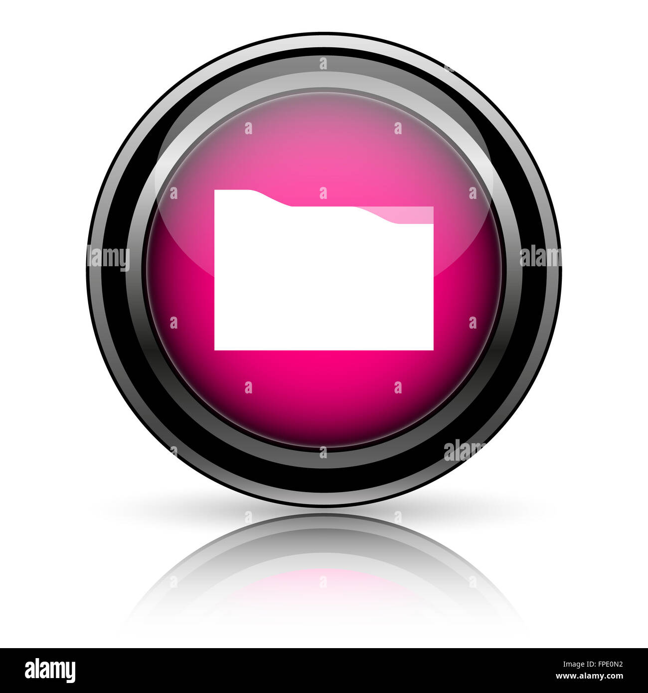 Folder icon. Internet button on white background Stock Photo - Alamy