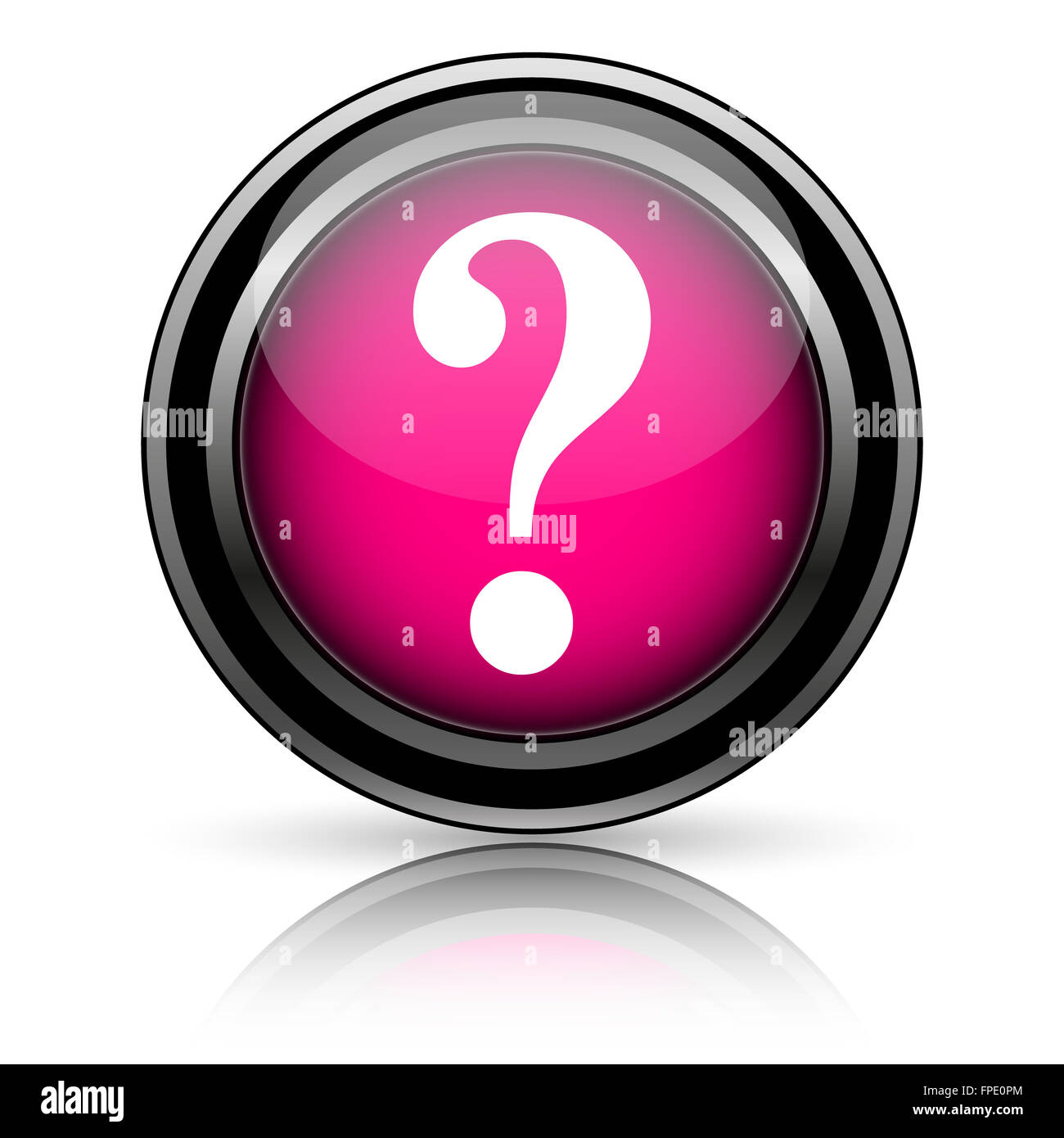 Question mark icon. Internet button on white background Stock Photo - Alamy