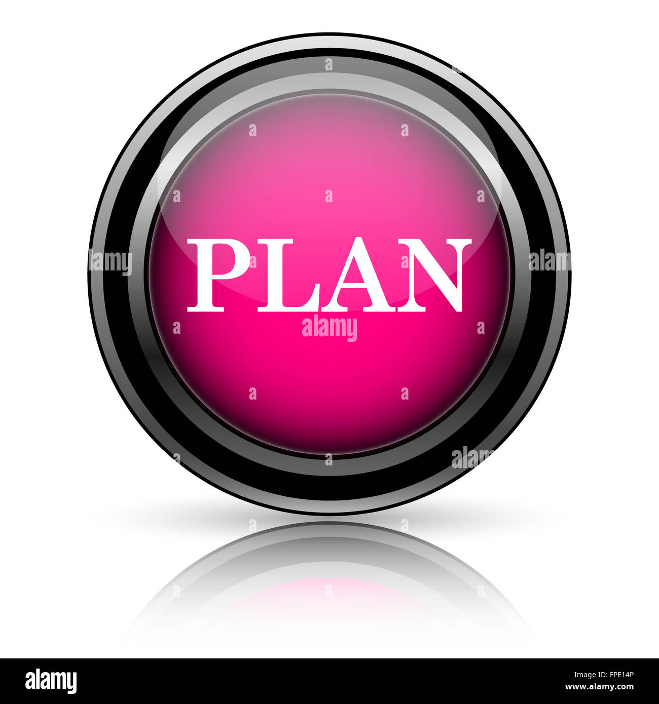 Plan icon. Internet button on white background Stock Photo - Alamy