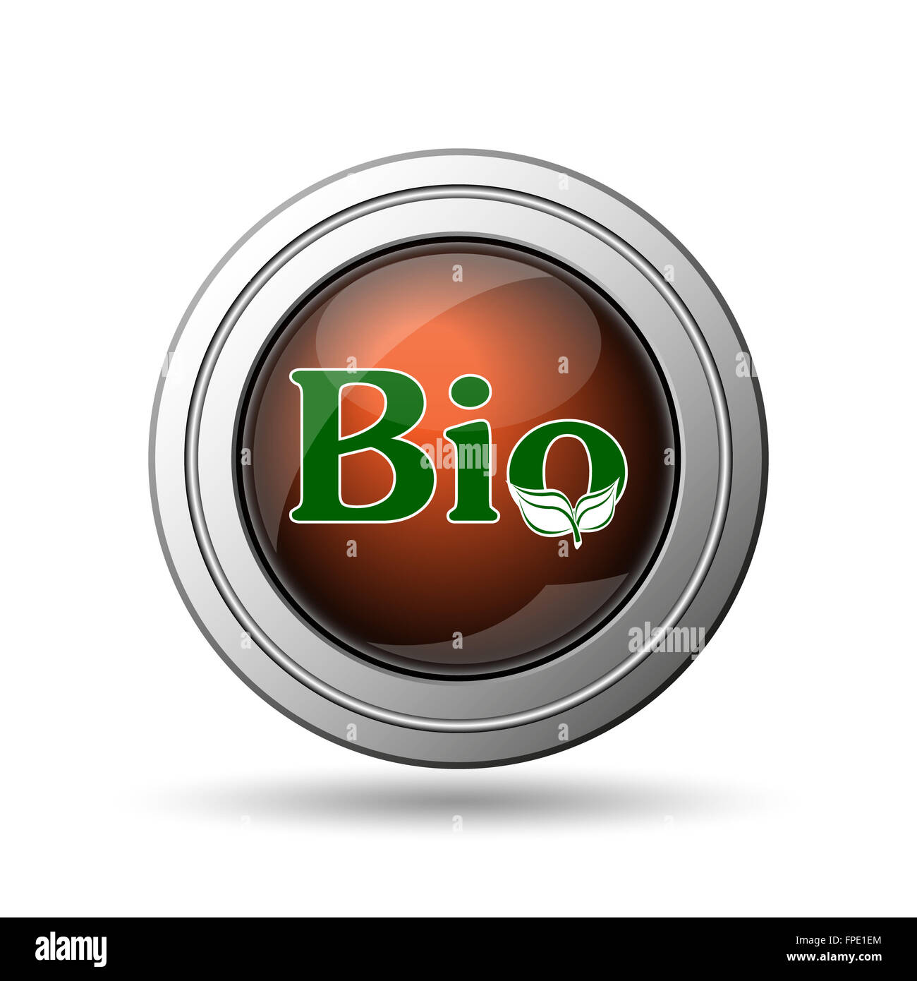 Bio icon. Internet button on white background Stock Photo - Alamy