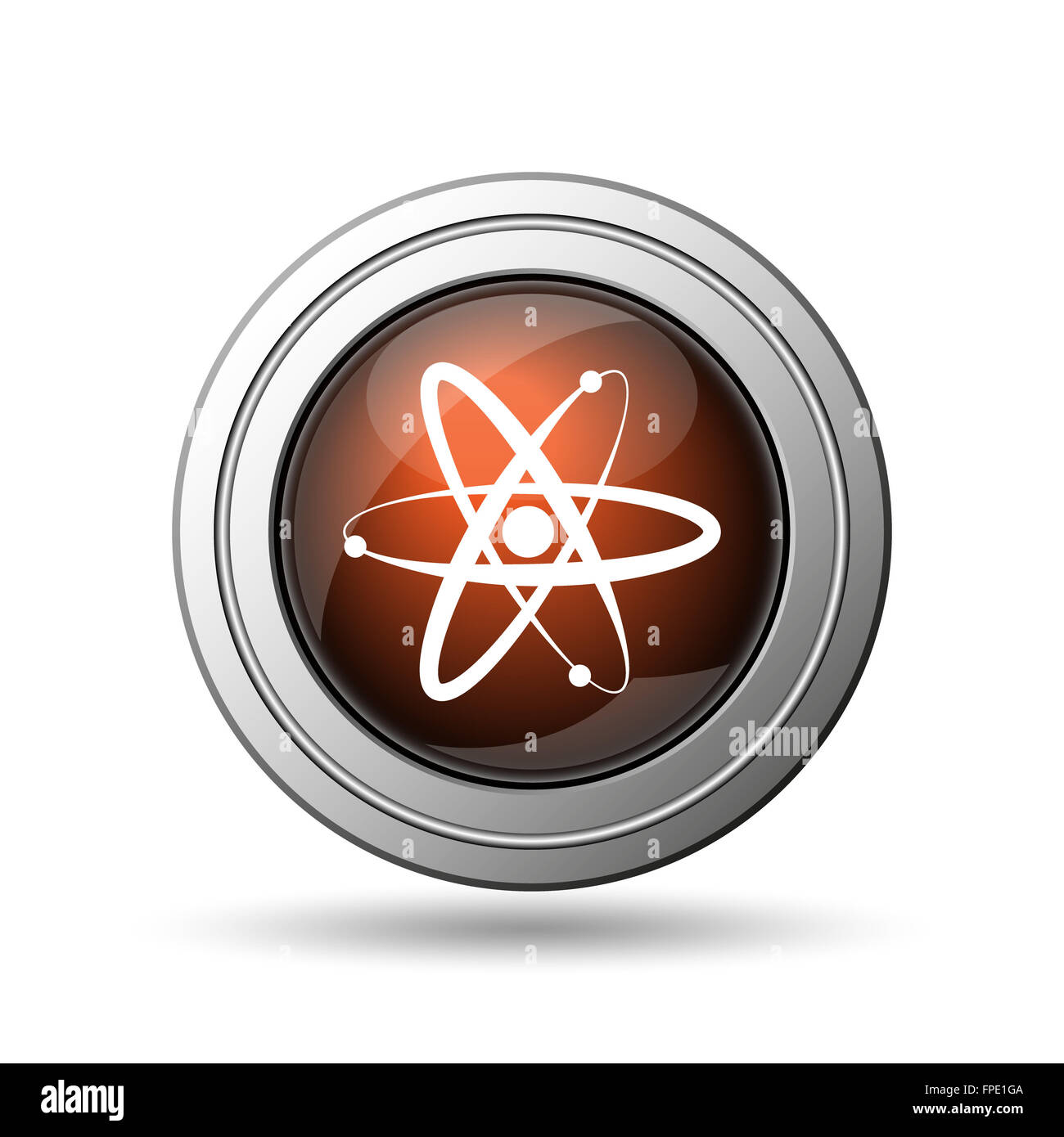 Atoms icon. Internet button on white background Stock Photo - Alamy