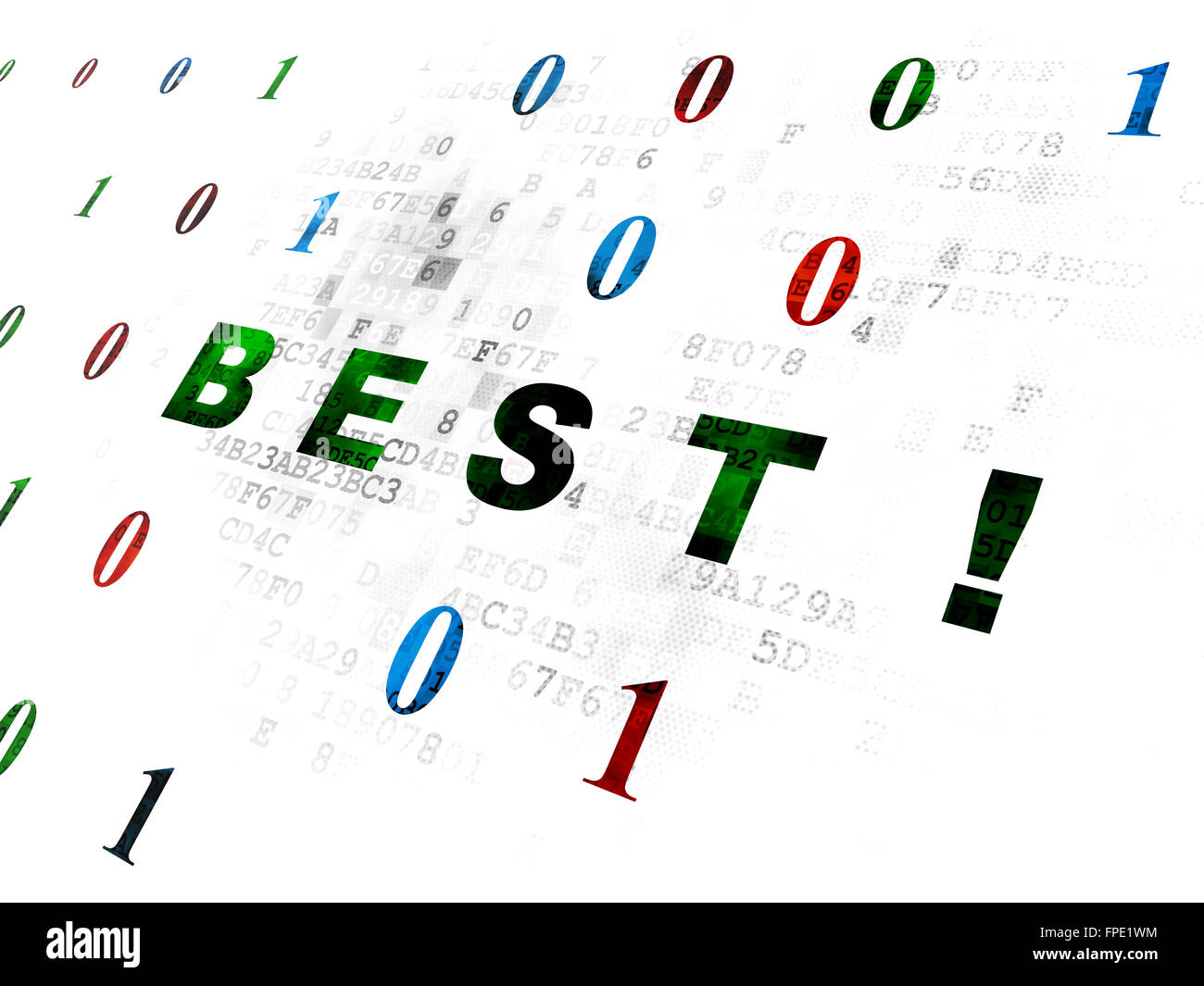 Business concept: Best! on Digital background Stock Photo