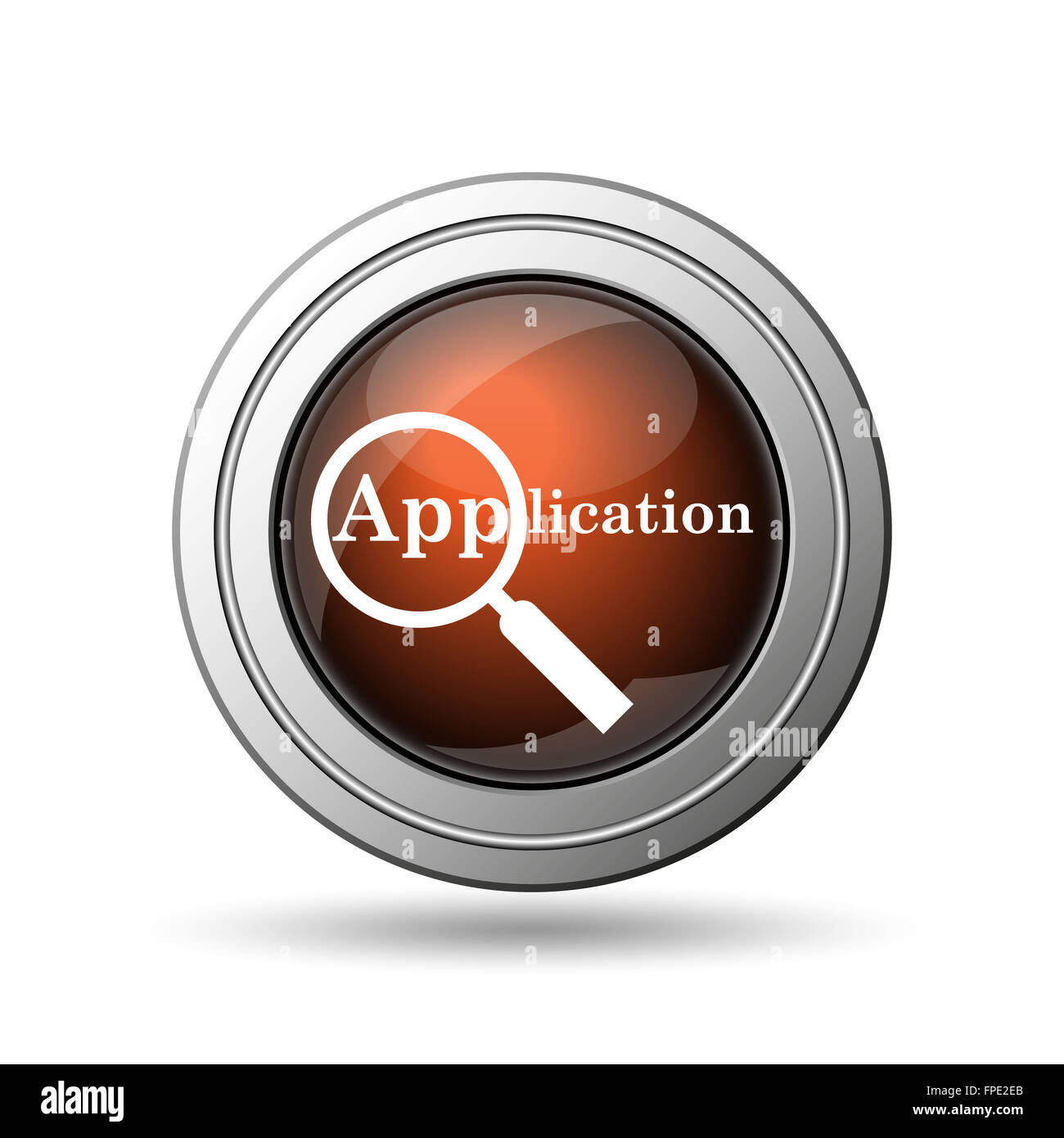 Application icon. Internet button on white background Stock Photo - Alamy