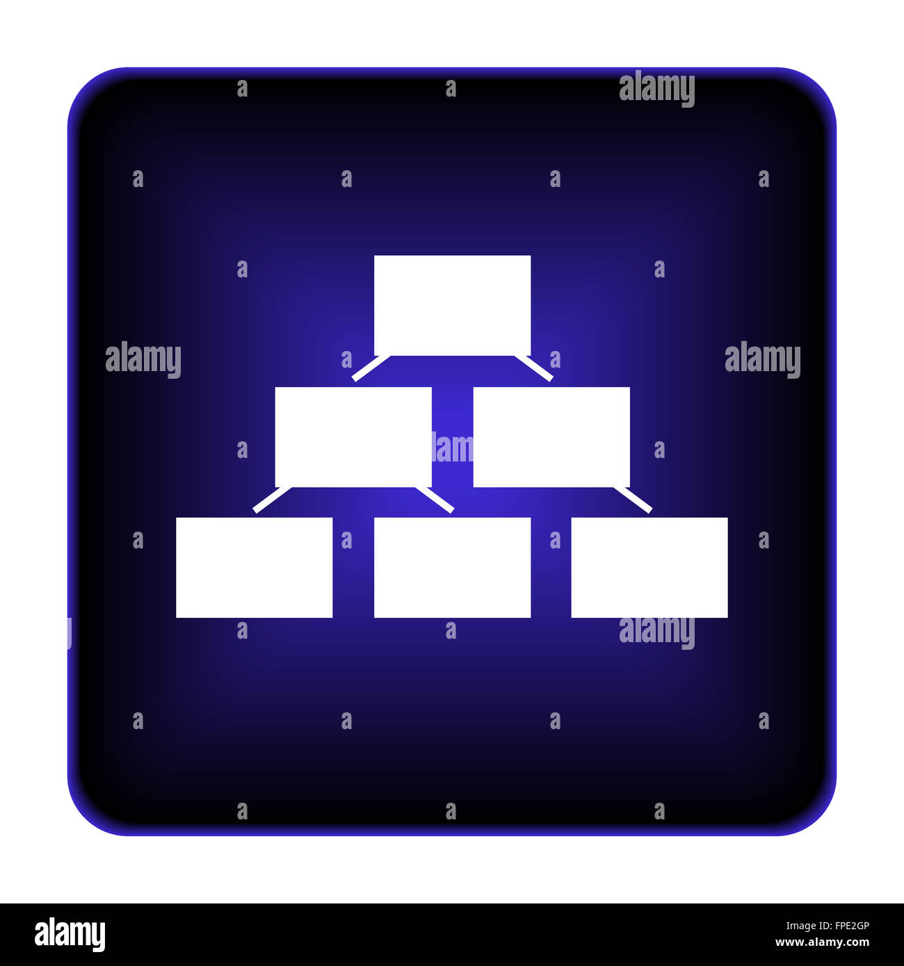 Organizational chart icon. Internet button on white background Stock ...
