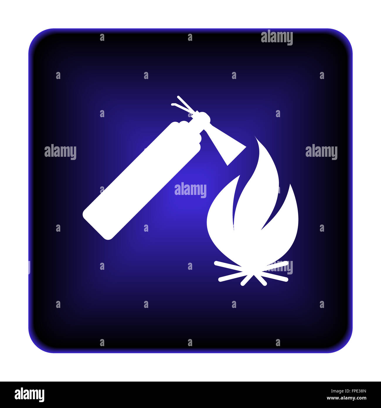 Fire icon. Internet button on white background Stock Photo - Alamy