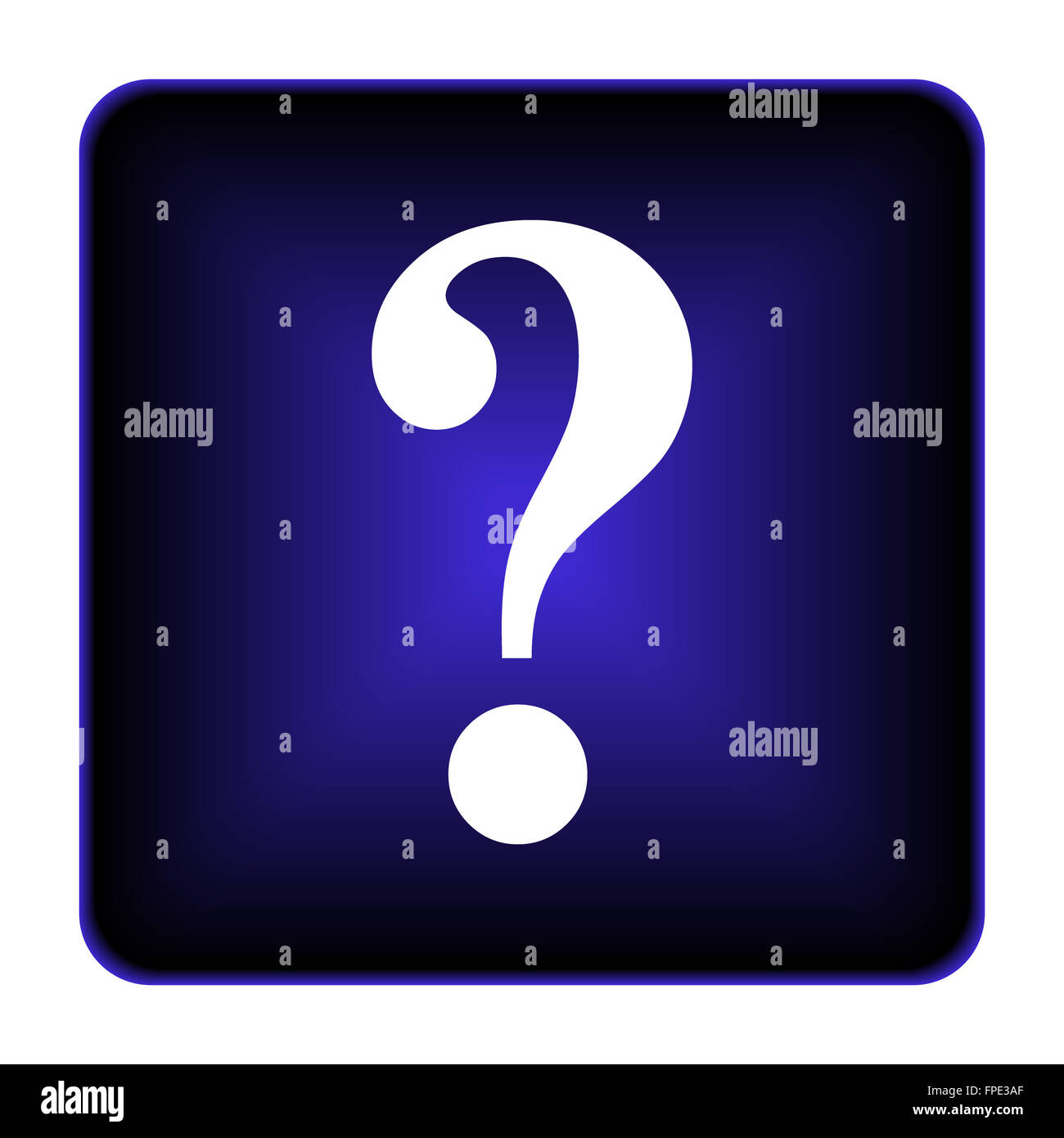 Question mark icon. Internet button on white background Stock Photo - Alamy