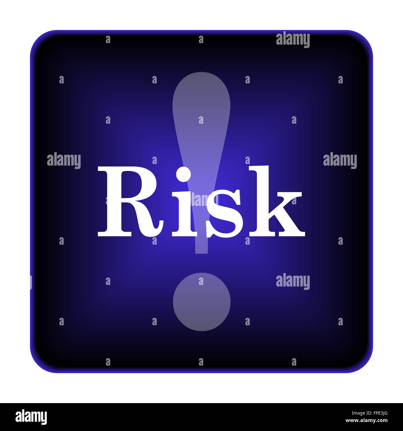Risk icon. Internet button on white background Stock Photo - Alamy