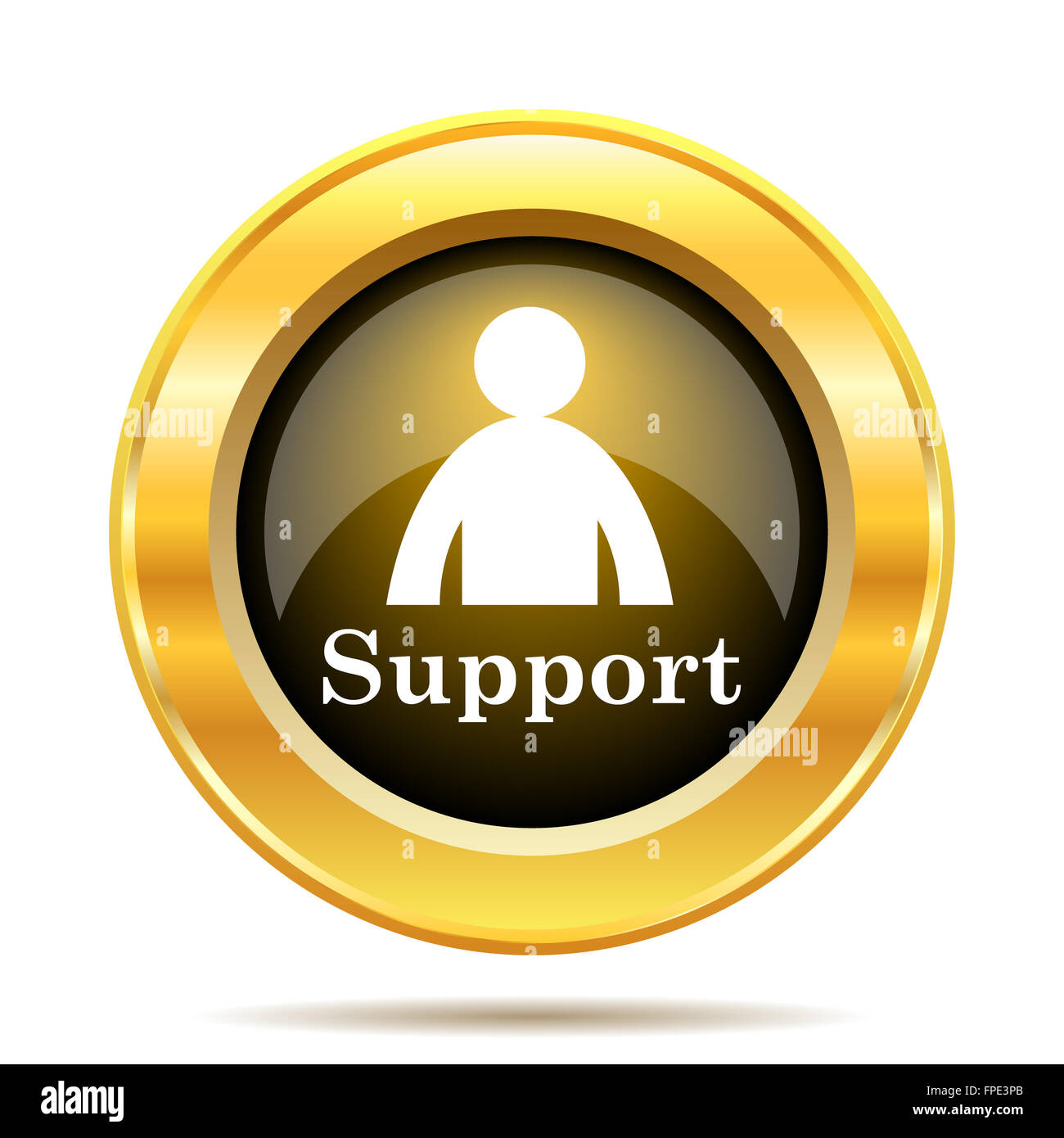 Support icon. Internet button on white background Stock Photo - Alamy