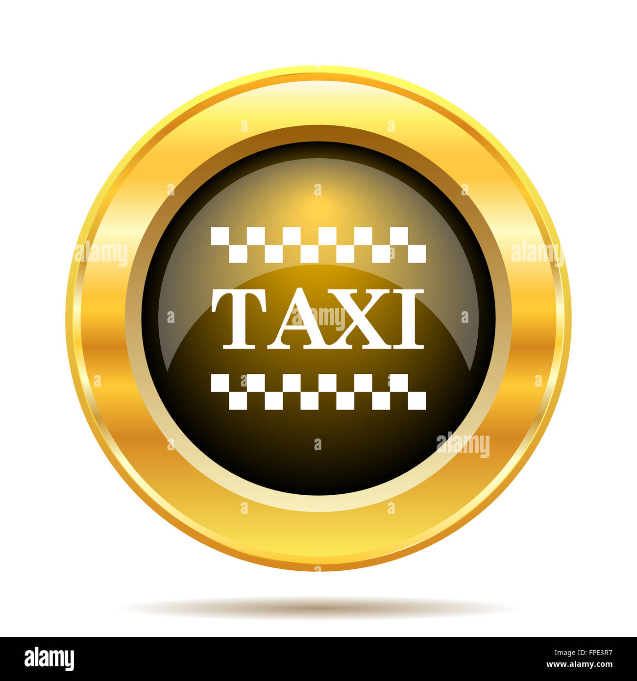 Taxi icon. button on white background Stock Photo Alamy