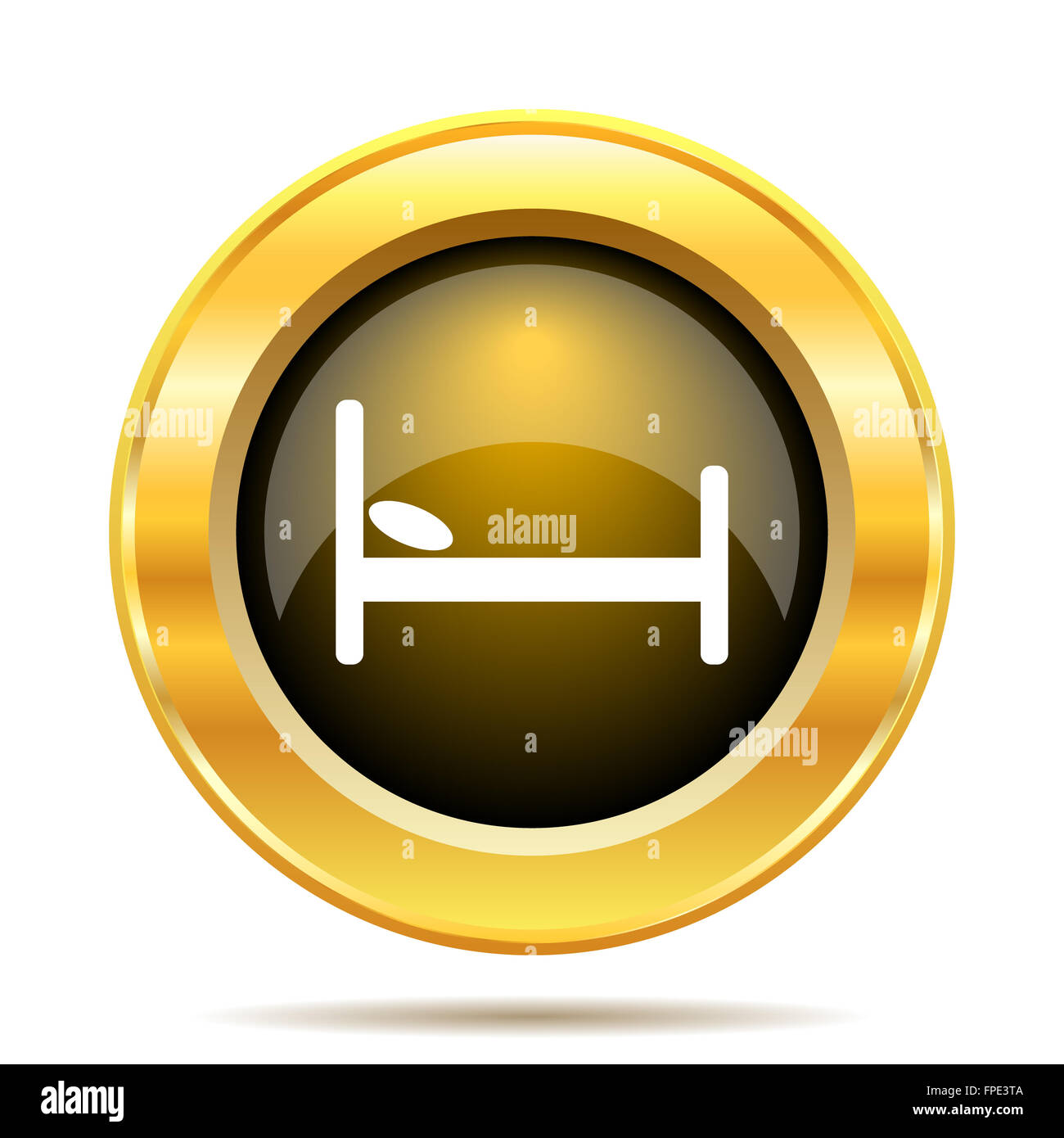 Hotel icon. Internet button on white background Stock Photo - Alamy