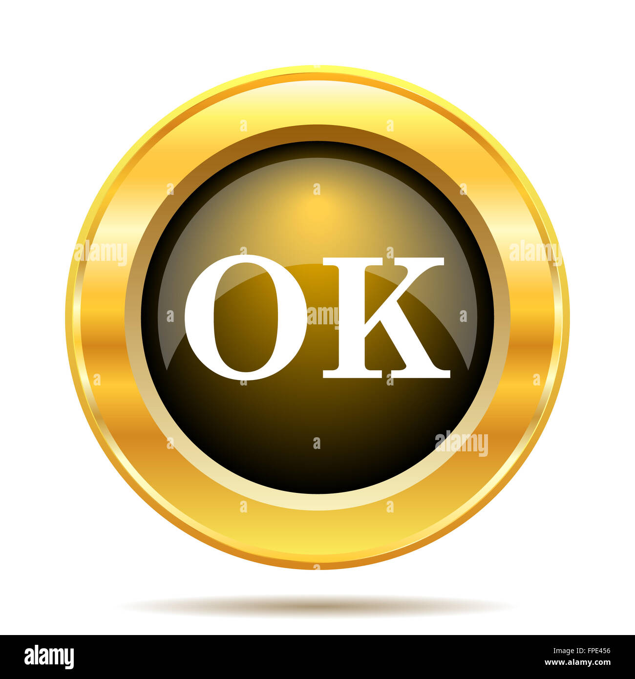 OK icon. Internet button on white background Stock Photo - Alamy