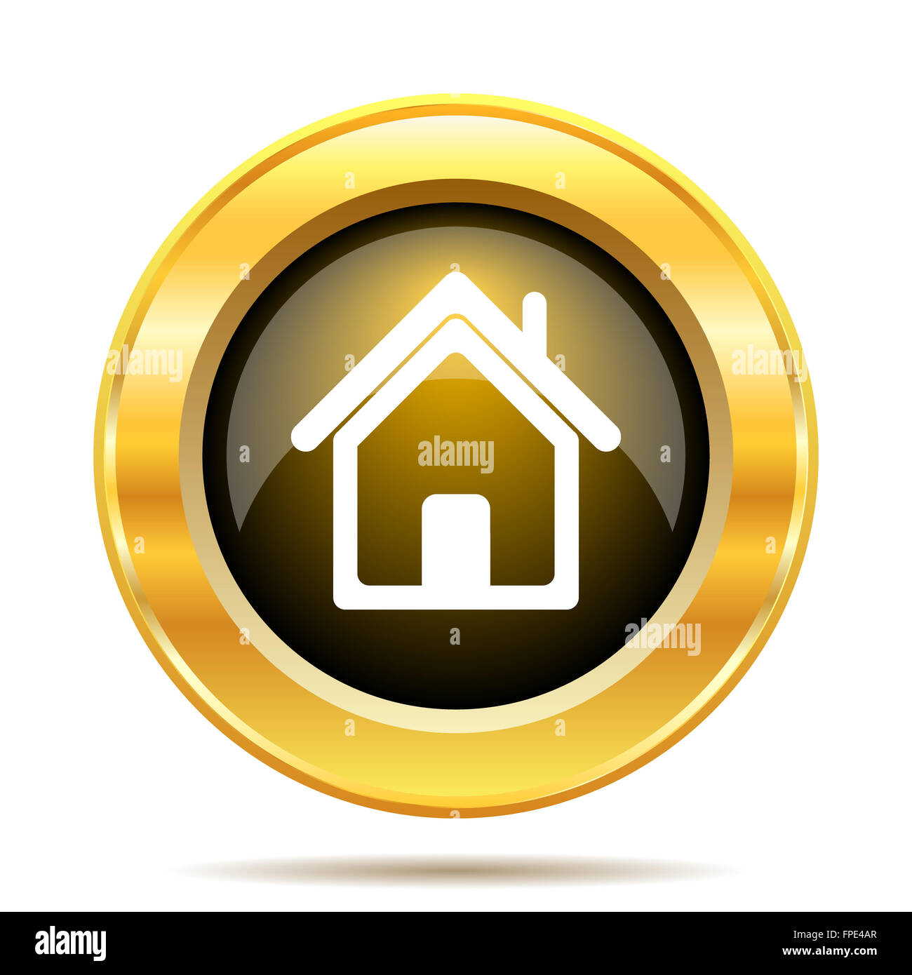 Home icon. Internet button on white background Stock Photo - Alamy