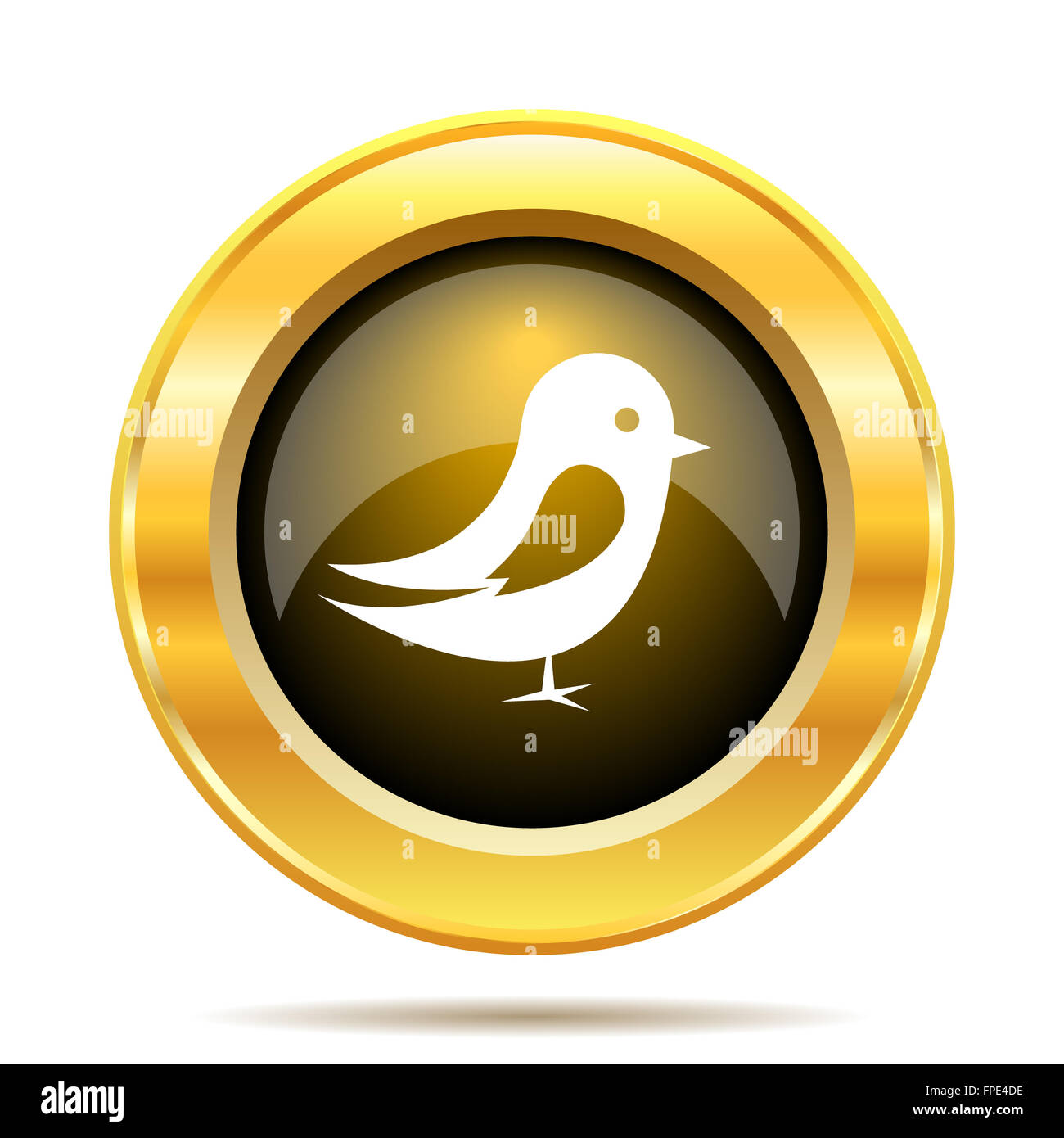 Bird icon. Internet button on white background Stock Photo - Alamy