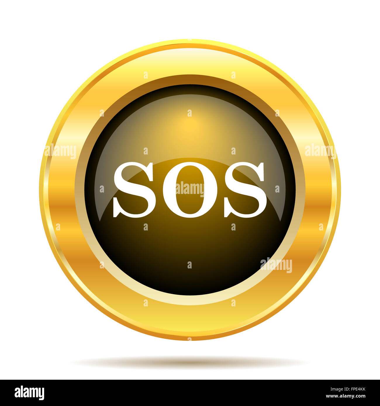 SOS icon. Internet button on white background Stock Photo - Alamy