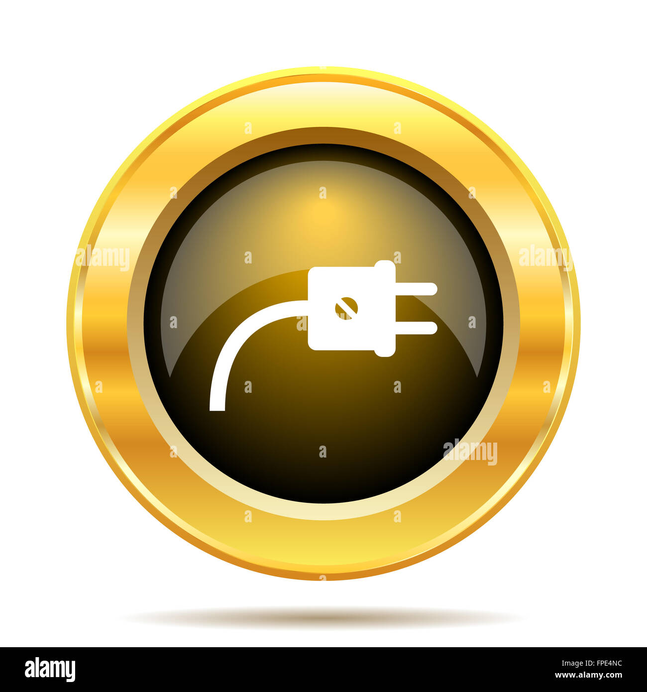 Plug icon. Internet button on white background Stock Photo - Alamy
