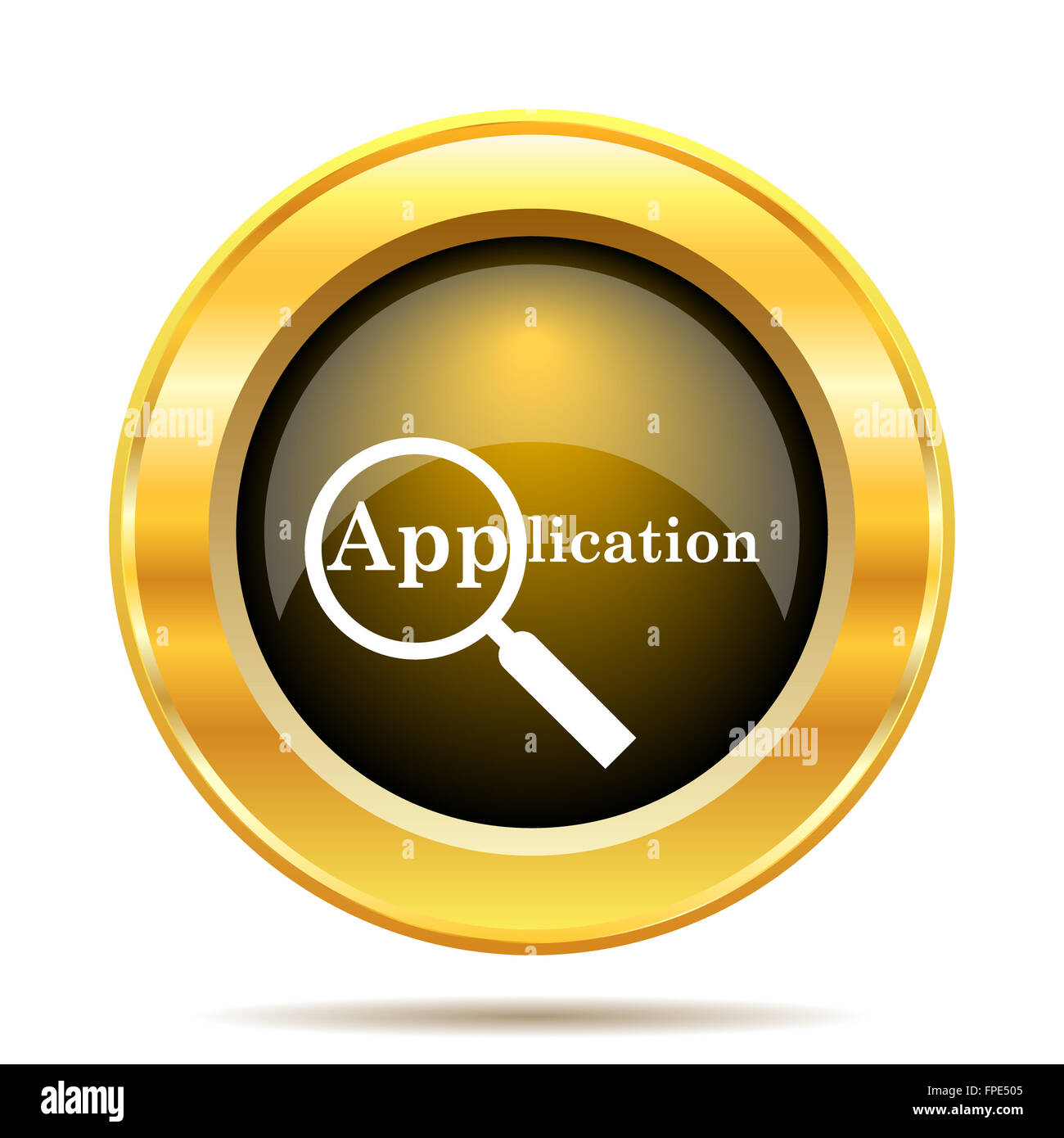 Application icon. Internet button on white background Stock Photo - Alamy