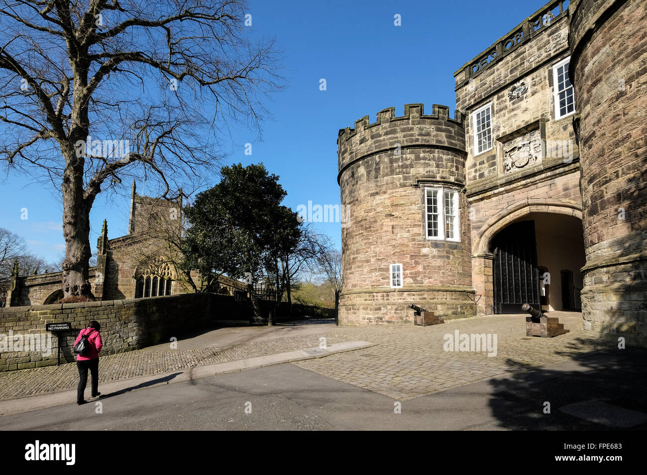 Skipton Castle, West Yorkshire Stock Photo Alamy