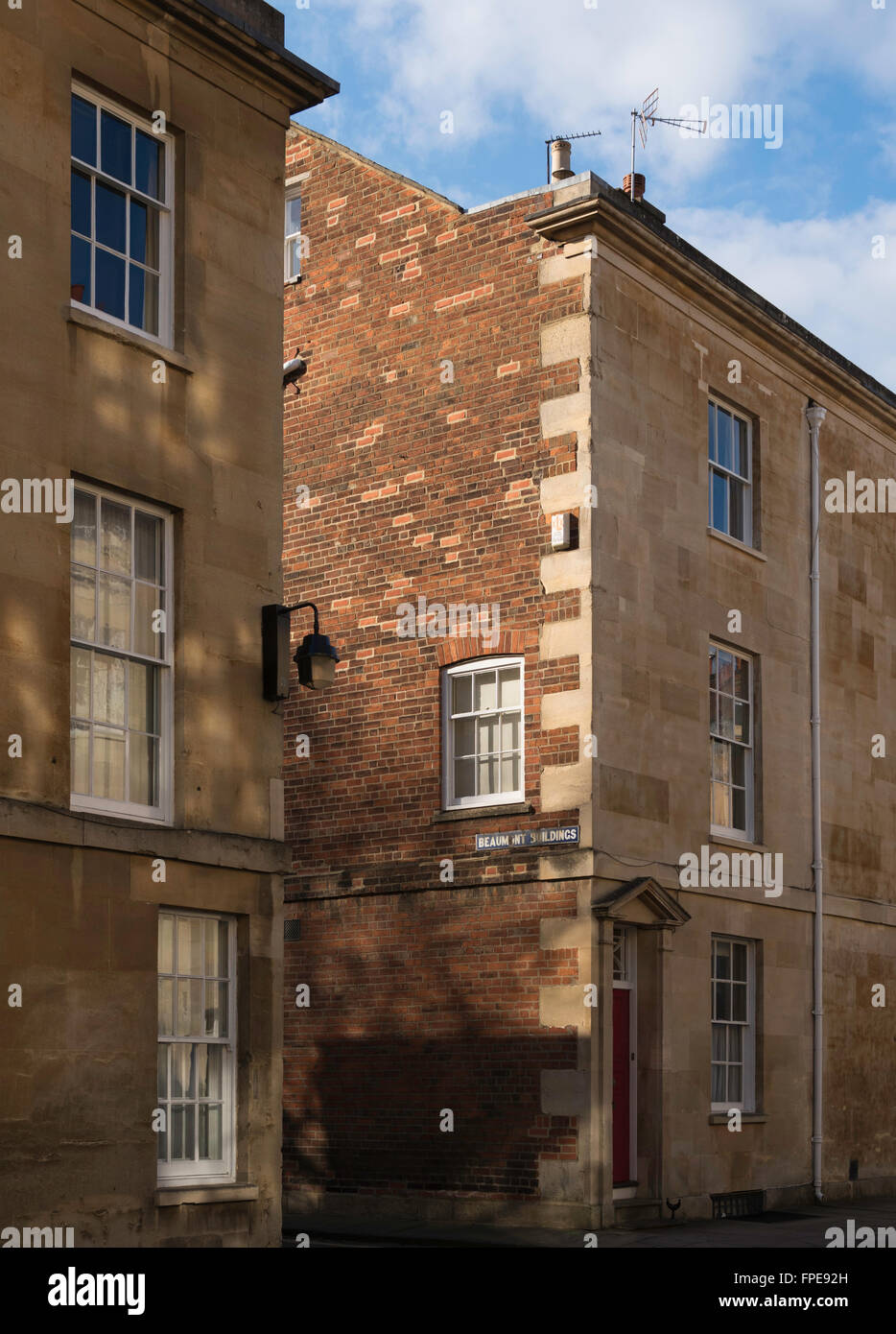 St John Street Oxford England Uk Bath Stone Fronted Terrace Stock Image St John Street Oxford England Uk Bath Stone Fronted Terrace Stock Image